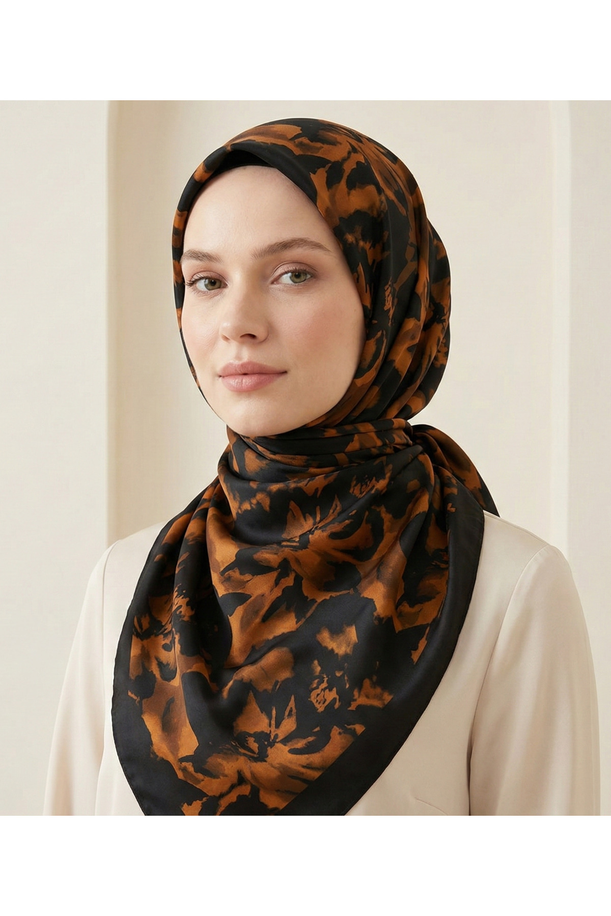 Harmony Pattern 90X90cm Organic Twill Scarf/Scarf