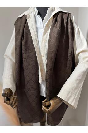 e.m ipek Neva Desen İtalyan Jakar Şal - Acı Kahve