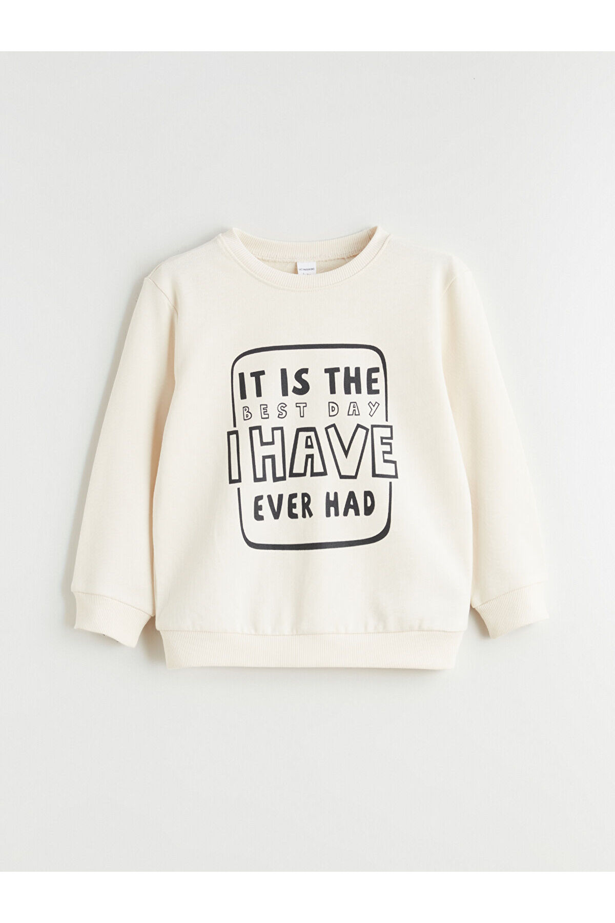 LC Waikiki Meral Collection Bej Bisiklet Yaka Erkek Çocuk Sweatshirt 2'li fotoğrafı 2 (önizleme)