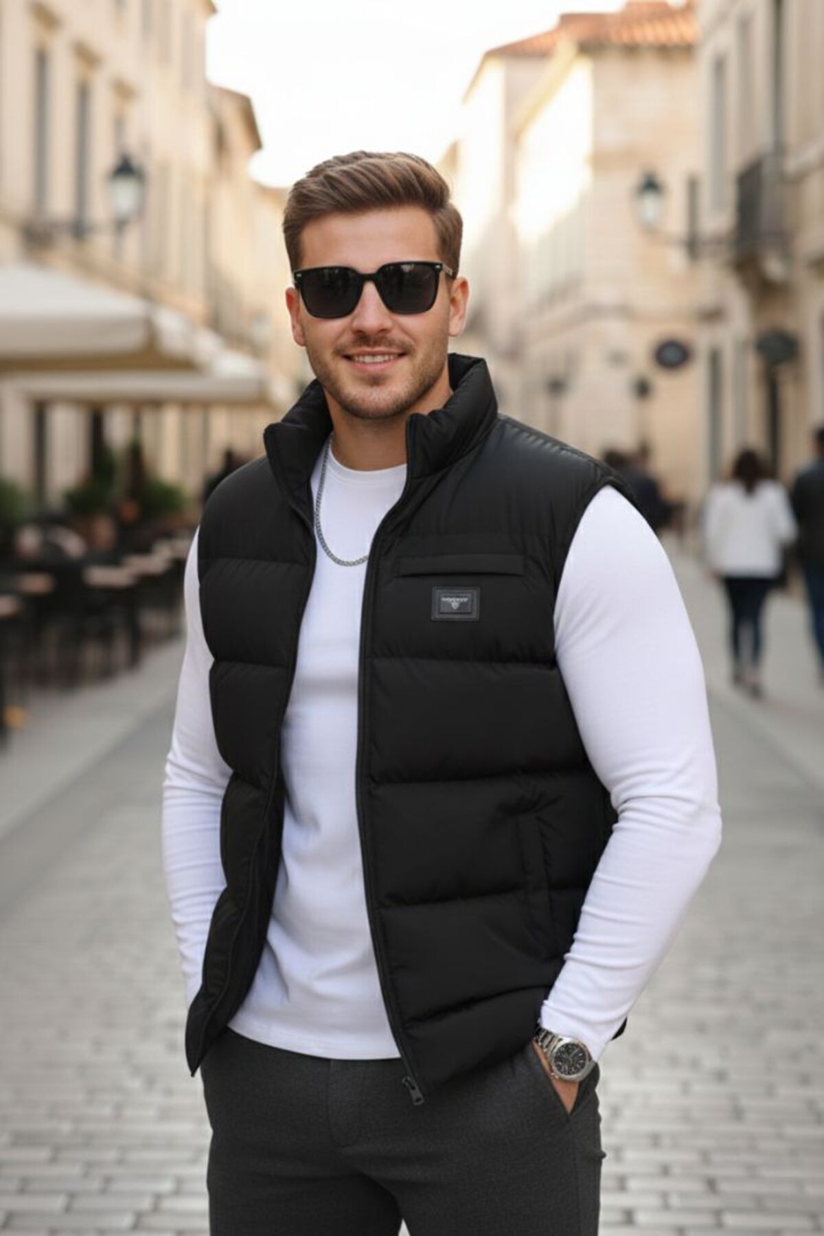 Last fashion  Yeni Sezon Su Geçirmez Erkek Şişme Yelek - Görsel 2