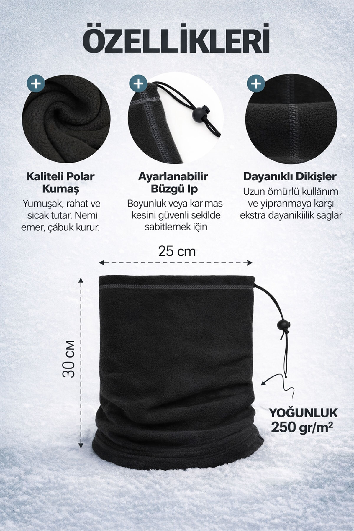 Omotasarım Nasa Unisex Polar Boyunluk-Bere görsel 6