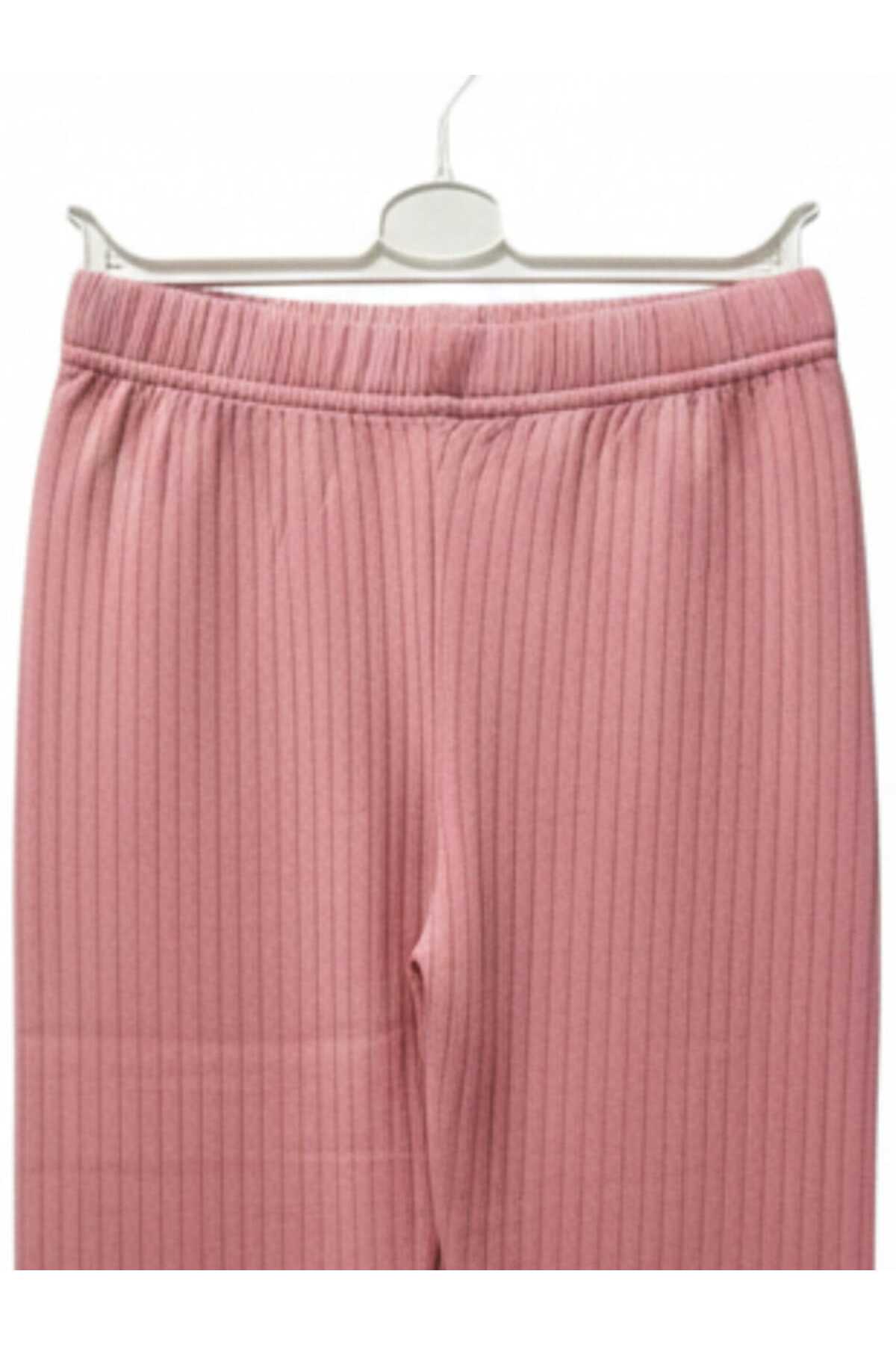 NiLi Pembe Renk Beli Lastikli Basic Kız Çocuk Tayt fotoğrafı 7 (önizleme)