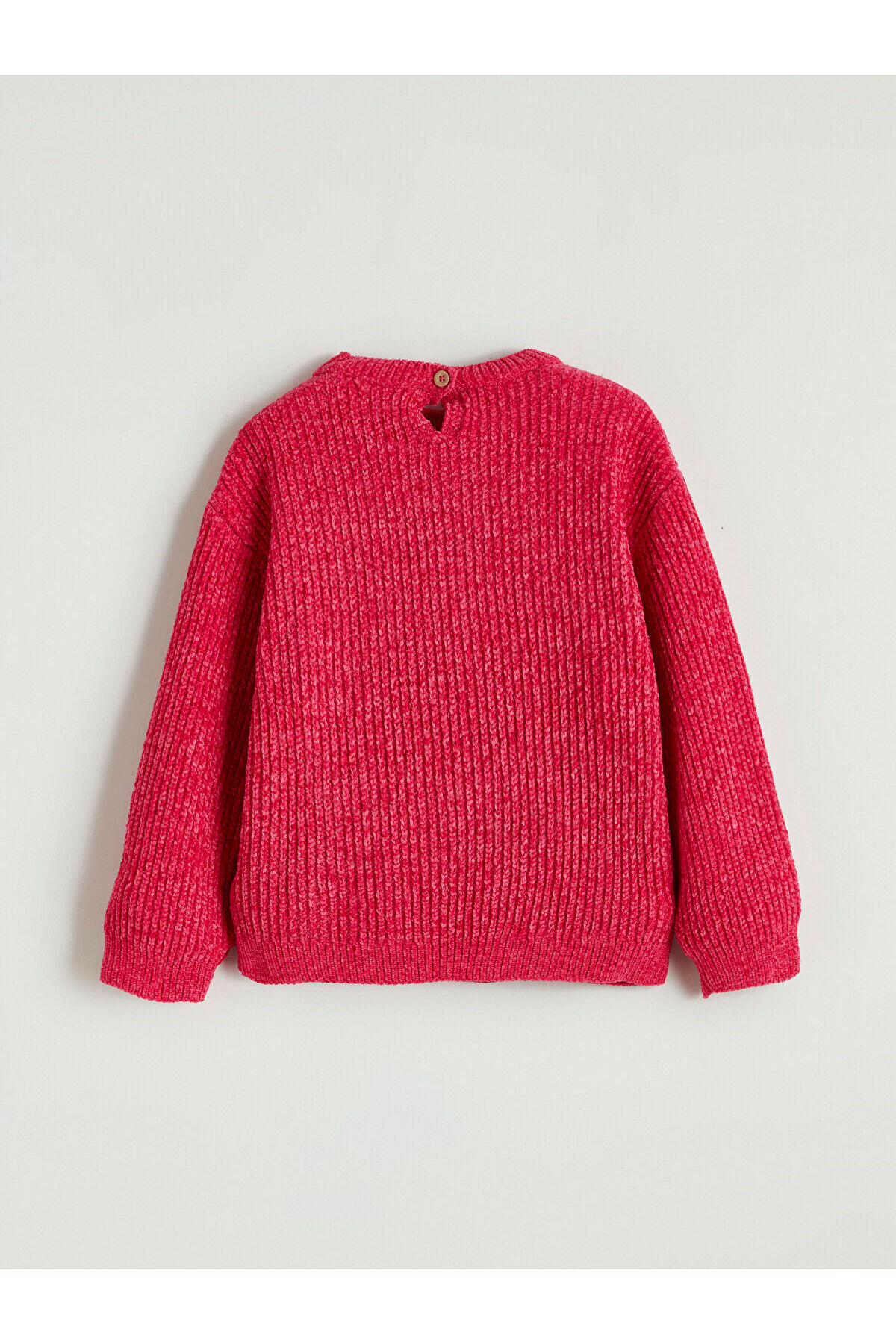 LC Waikiki Elsiva Collection Fuşya Kalp Nakışlı Kız Çocuk Triko Kazak fotoğrafı 4 (önizleme)