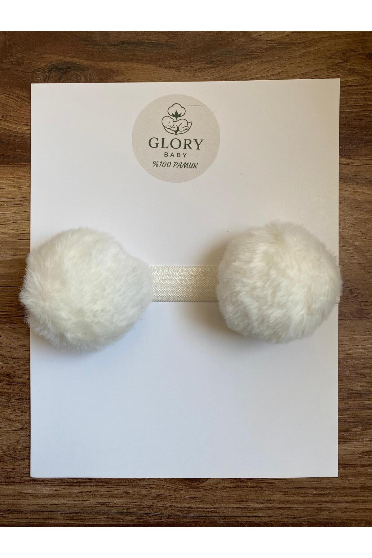 GLORY BABY Kız Çocuk Bebek Ponponlu Bandana 2'li Set fotoğrafı 3 (önizleme)