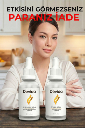 Devida Göz Çevresi Alın Bölgesi Retinol + Nemlendirici 2 li Serum Seti