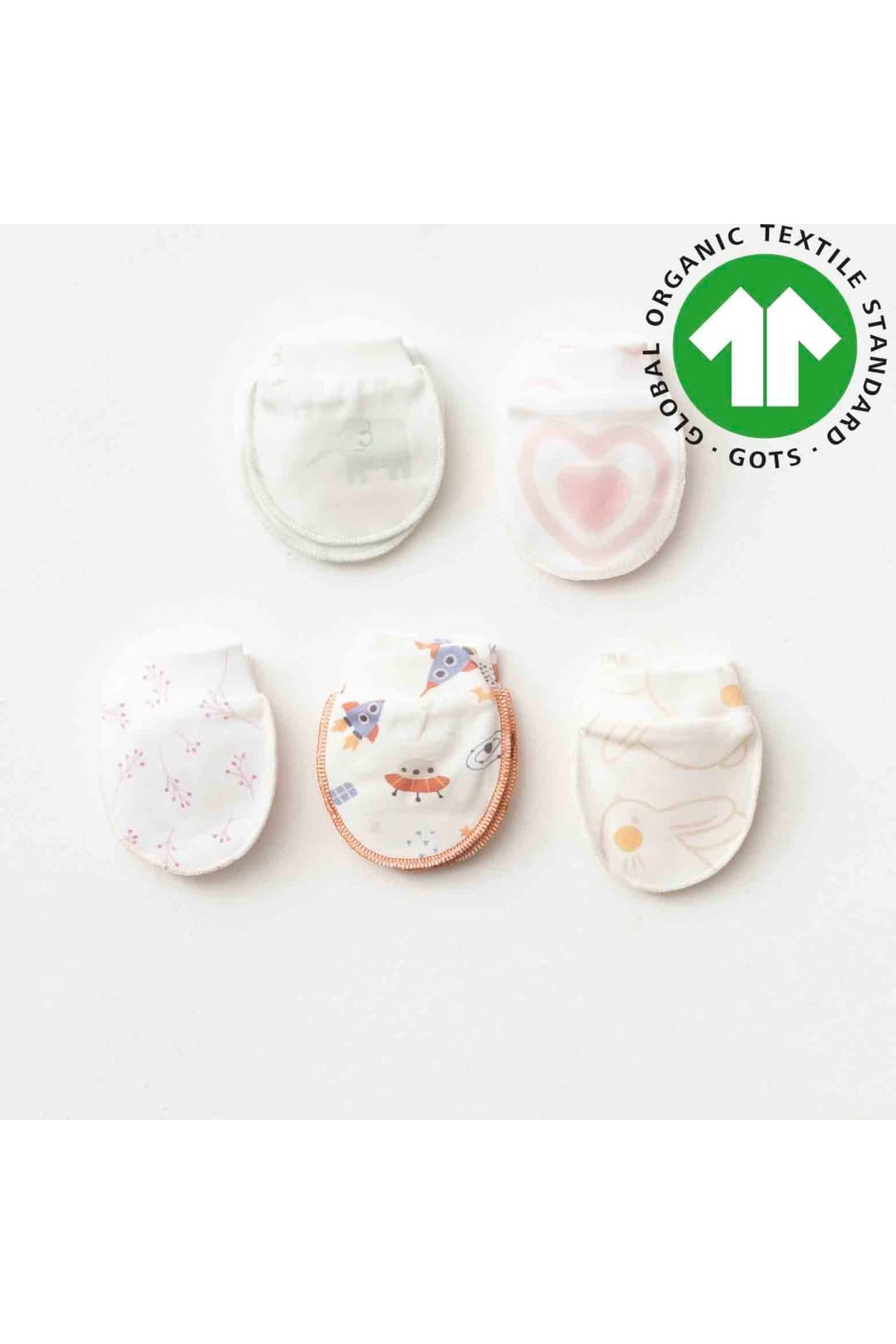 The Nest Kids Pure Touch 5’li Sertifikalı Organik Pamuklu Desenli Eldiven Seti fotoğrafı 2 (önizleme)