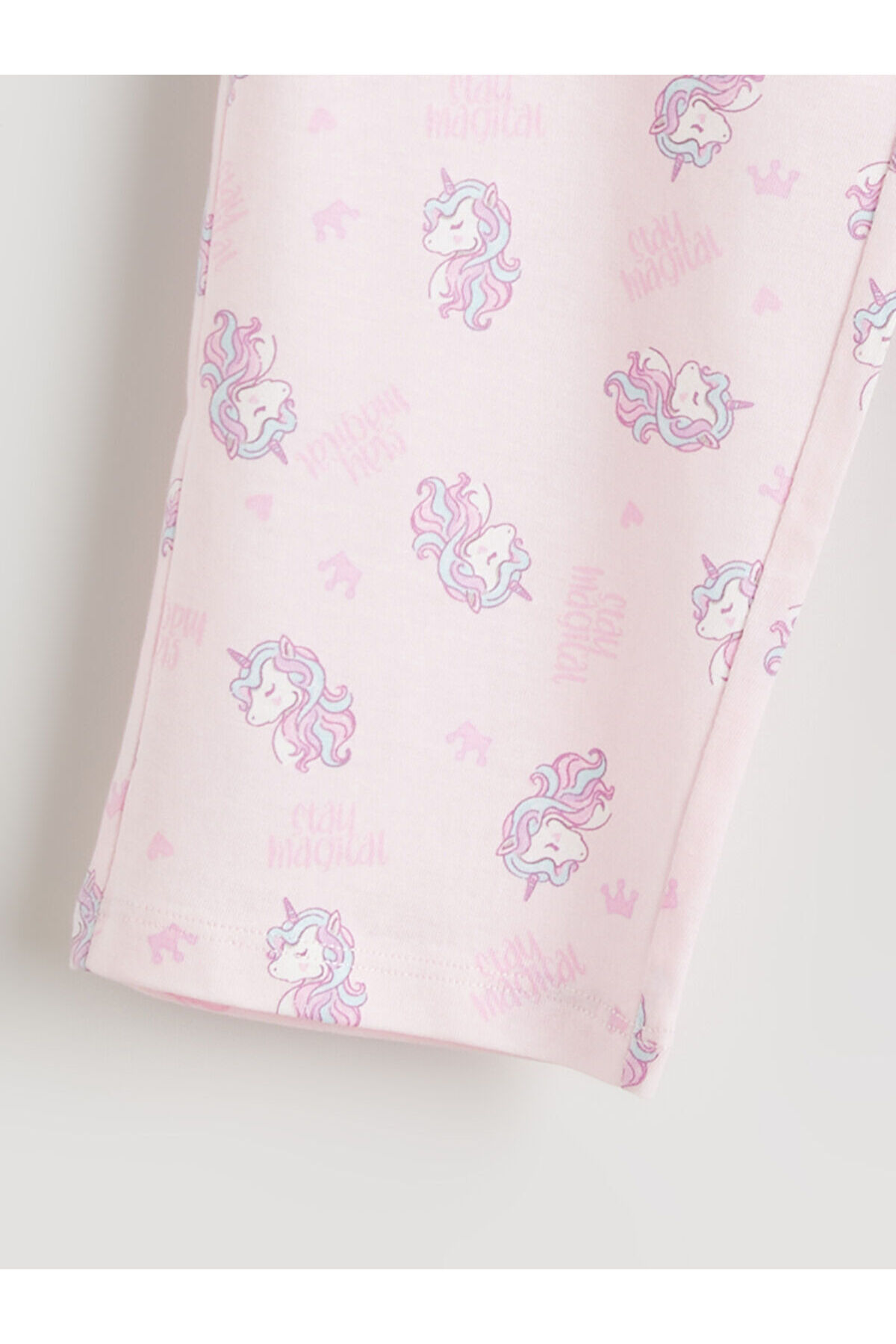 LC Waikiki Nevaa Collection Pembe Gömlek Yaka Desenli Kız Çocuk Pijama Takım fotoğrafı 7 (önizleme)