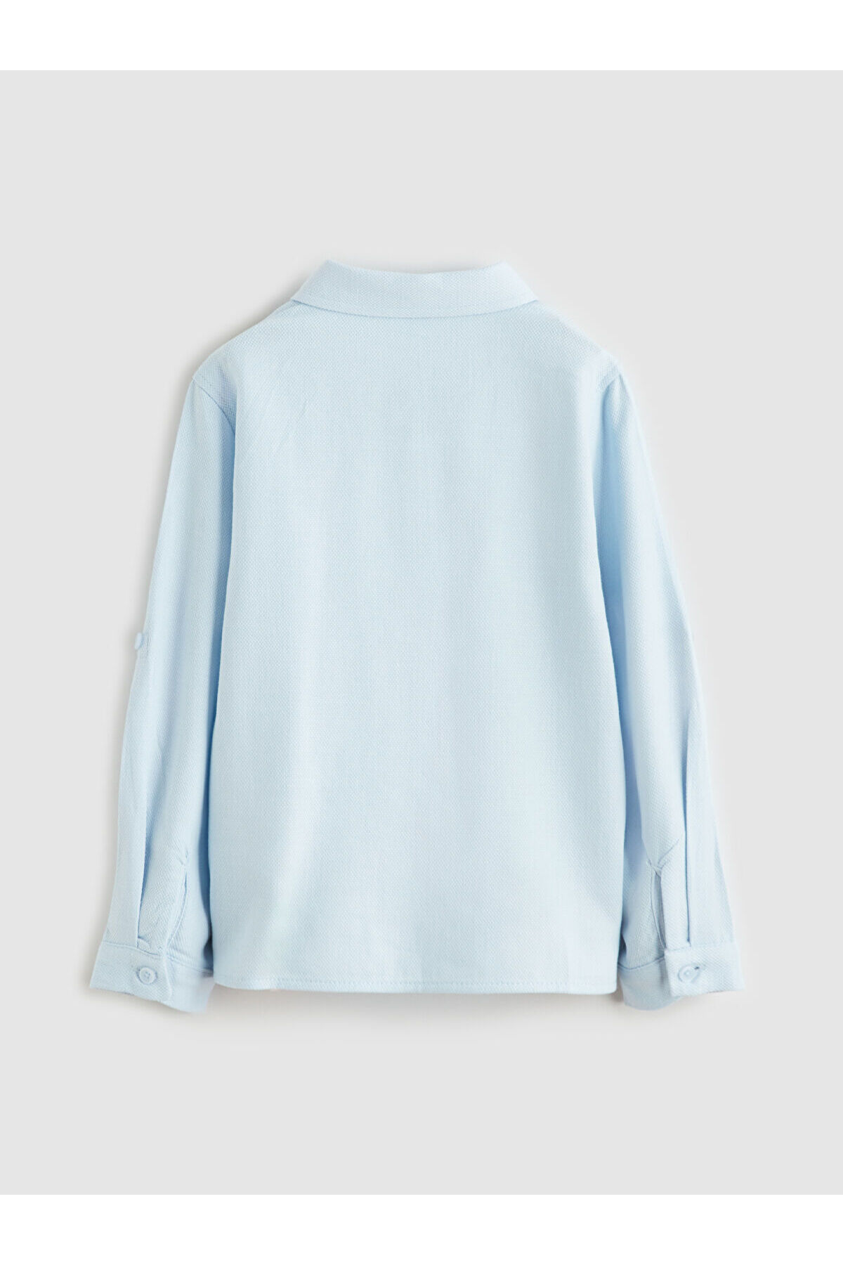 LC Waikiki Meral Collection Mavi Basic Uzun Kollu Erkek Çocuk Gömlek fotoğrafı 3 (önizleme)