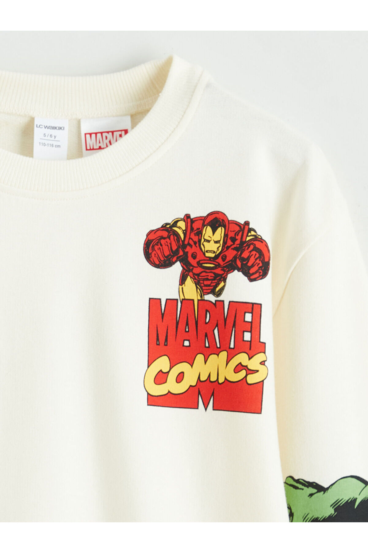 LC Waikiki Nevaa Collection Bej Marvel Comics Baskılı Erkek Çocuk Sweatshirt ve Eşofman Alt fotoğrafı 4 (önizleme)
