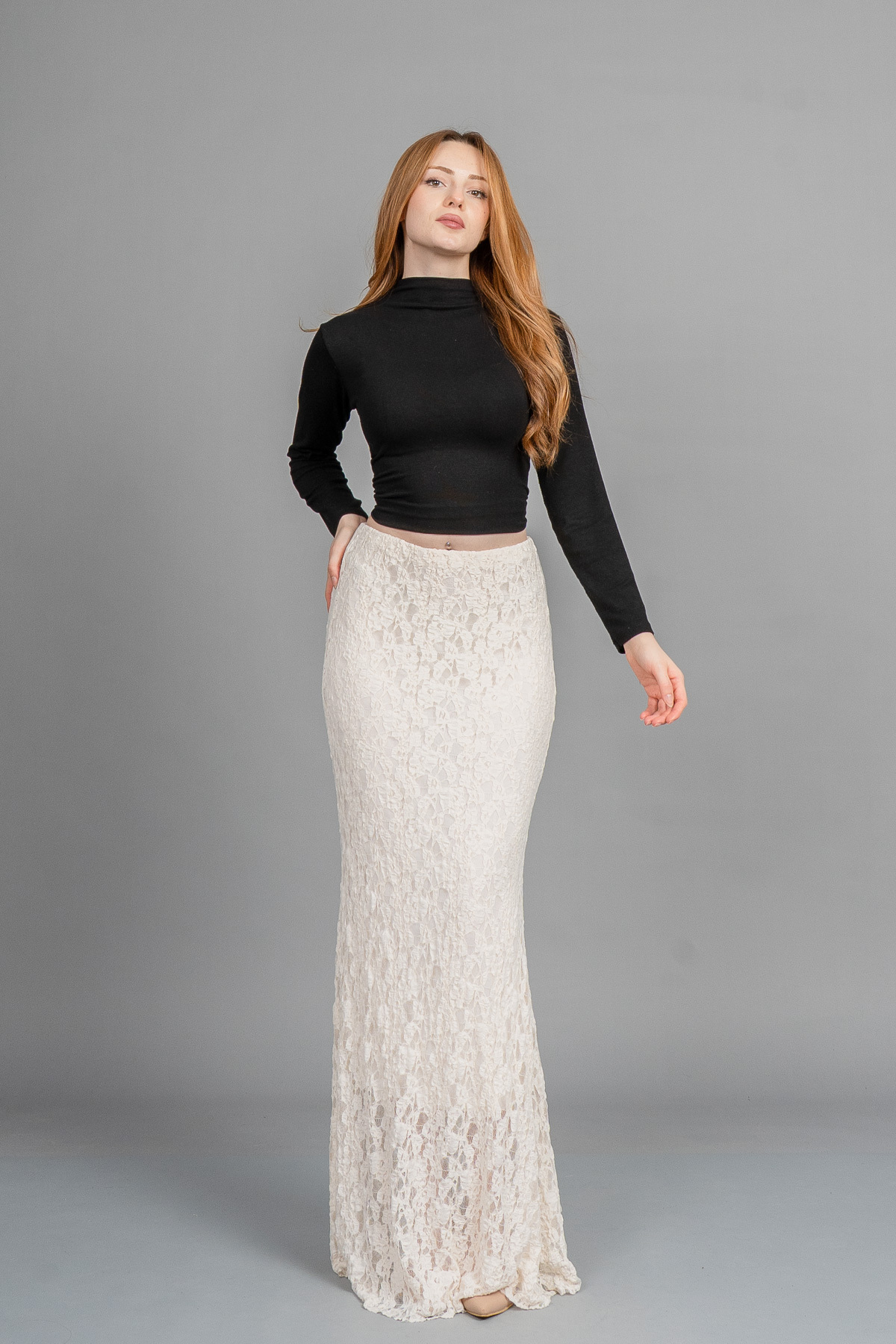 MissVina  Astarlı Esnek Tül Uzun Etek 6833 - Görsel 3