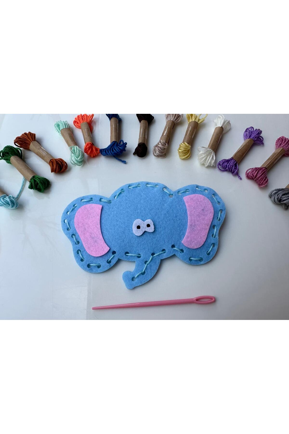 BEBİSBOOK Keçe Dikiş Seti | Çocuklar İçin Montessori Dikiş Oyuncağı | 10 Figürlü El Becerisi Geliştirici Set fotoğrafı 5 (önizleme)