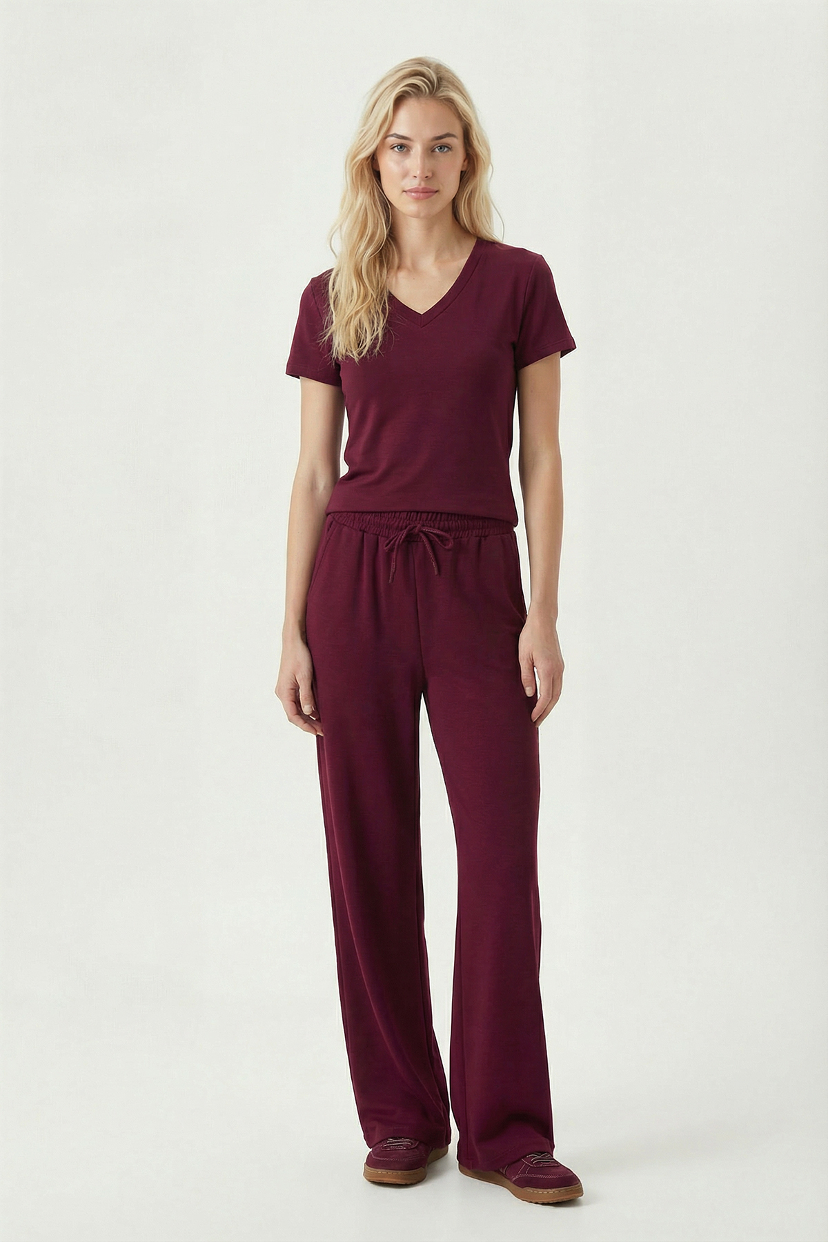 Comfortable Flexible Knitted Bottom-Top Set LBY0006 DAMSON