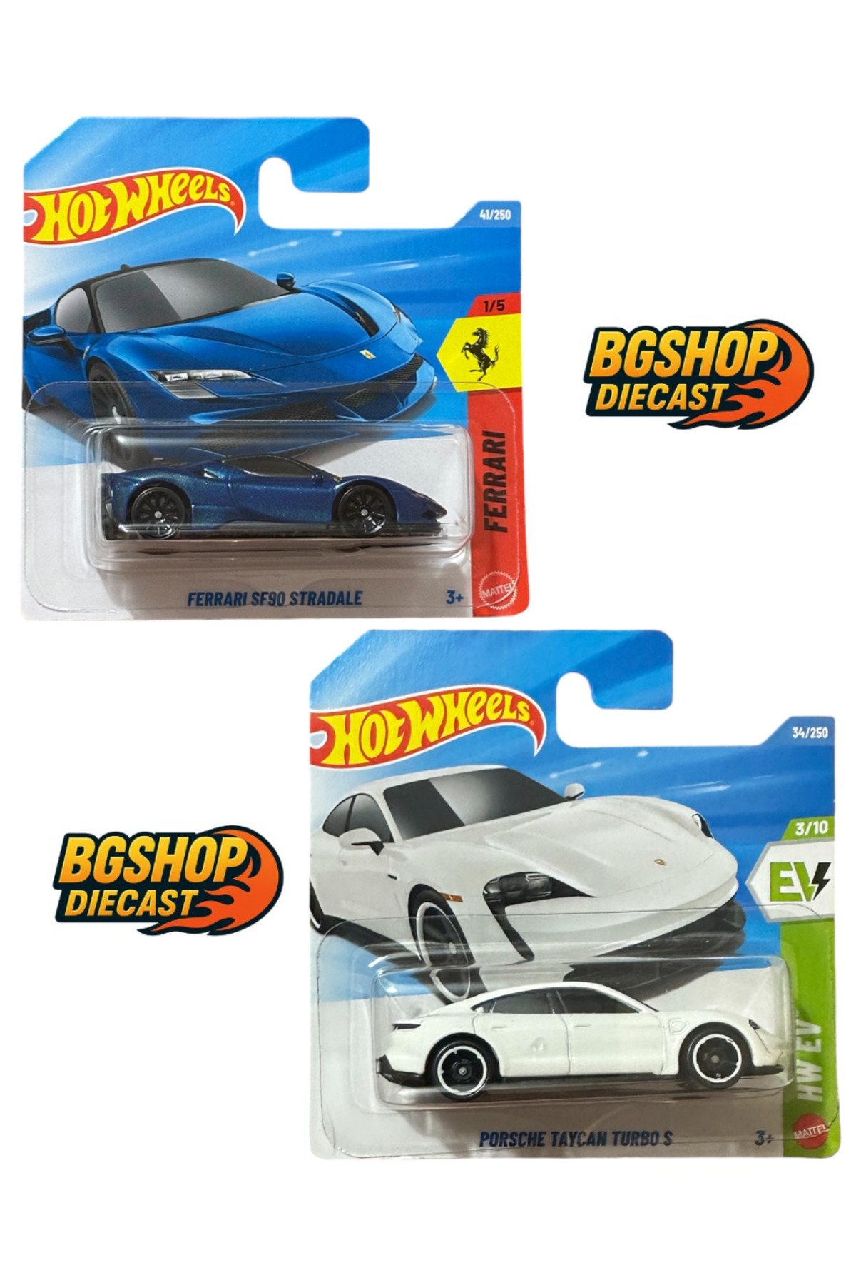HOT WHEELS 2026 Case - Ferrari SF90 Stradale - Porsche Taycan