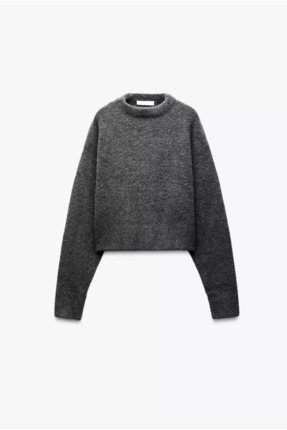 LUSHİGO Kadın Triko Regular Fit Bisiklet Yaka Kazak