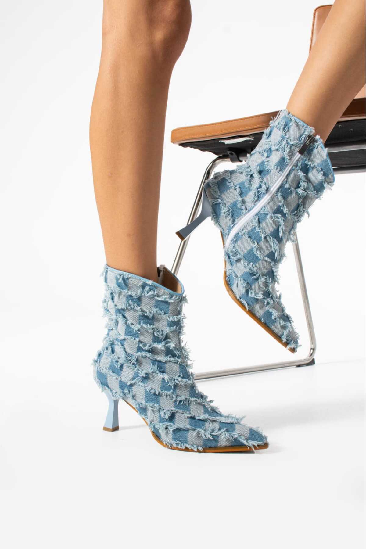 Roshin Shoes Yeni Sezon Stiletto Topuklu Ayakkabı konforlu ve Rahat topuk boyu 7CM görsel 3