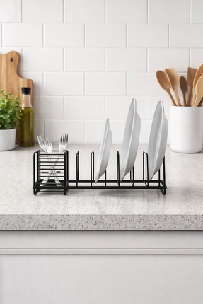 Wirewel Tezgah Üstü Kaşıklık Bölmeli Paslanmaz Metal Bulaşıklık, 7 Bölmeli Ma...