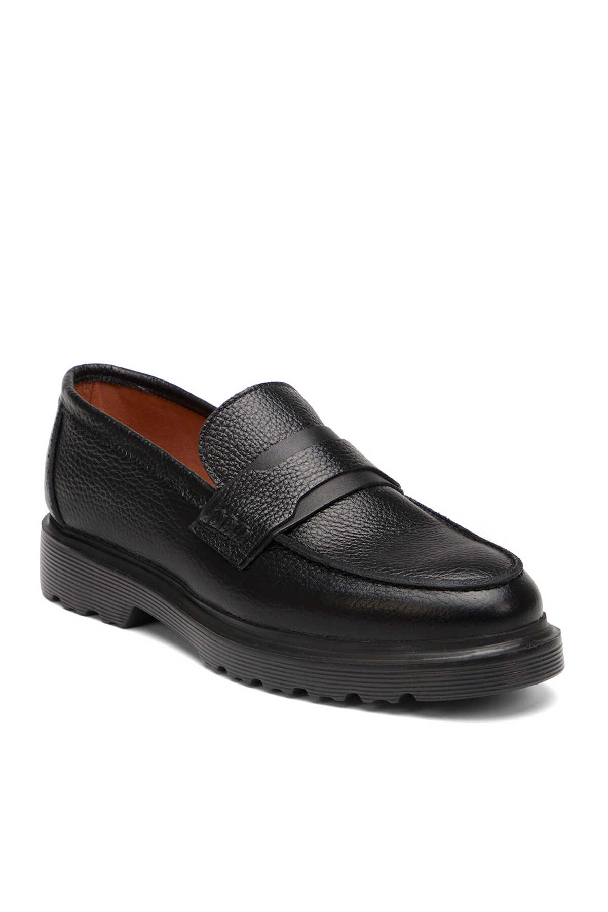 Tergan Siyah Hakiki Deri Erkek Loafer - E25S1AY57671-A41 görsel 2