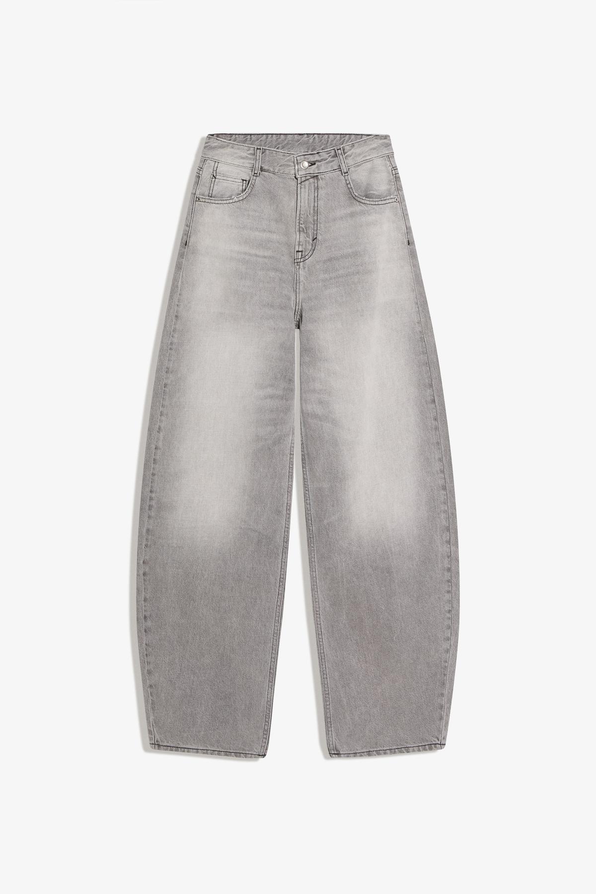 Bershka  Yüksek bel barrel fit jean - Görsel 5