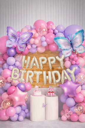 ENG PARTİ DÜNYASI 67 Parça Doğum Günü Balon Konsepti - Happy Birthday Seti EN...