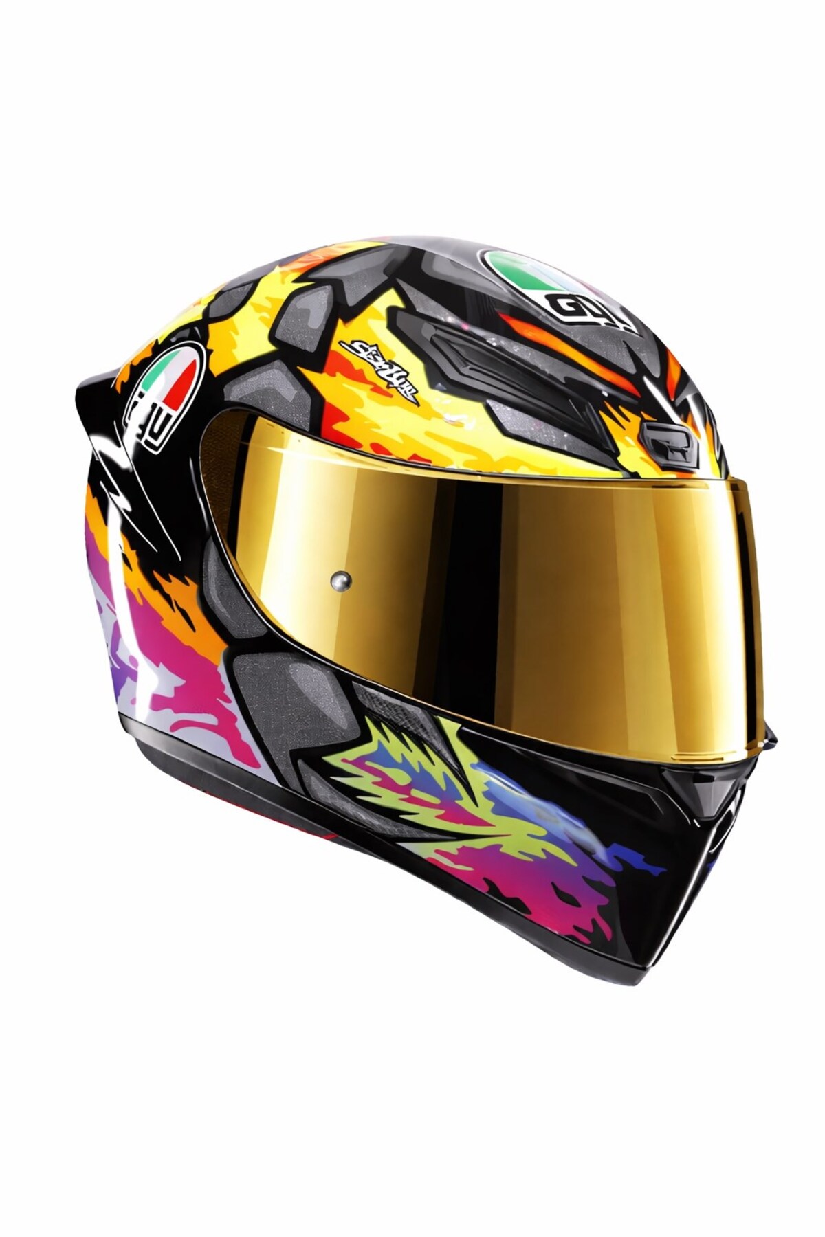 AGV K1 S Bezzecchi Kapalı Kask-Gold Vizör - Fiyatı