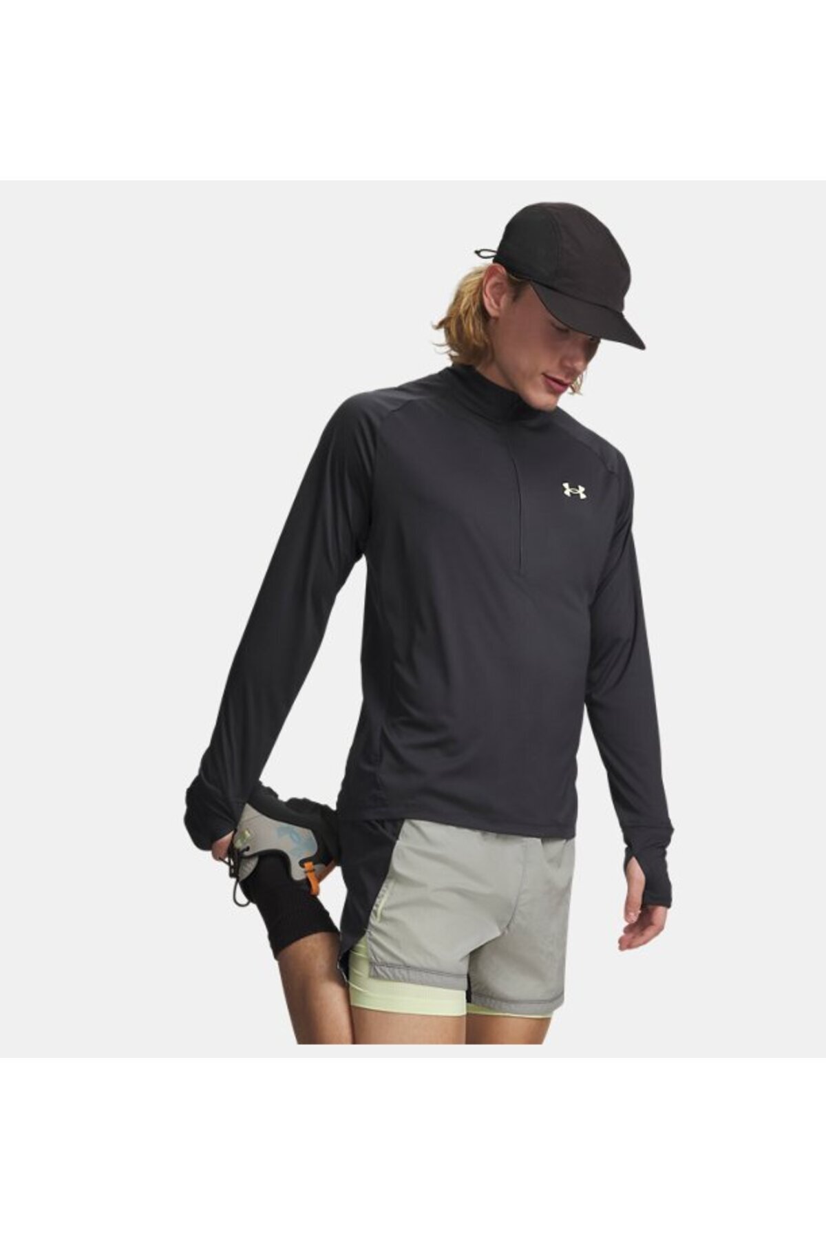 آندر آرمور تی‌شرت آستین بلند نیم زیپ مردانه مدل UA Explorer Trail Run کد ۶۰۰۹۵۵۳-۰۱۶