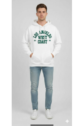 NATURELLE Beyaz Basic Sweatshirt