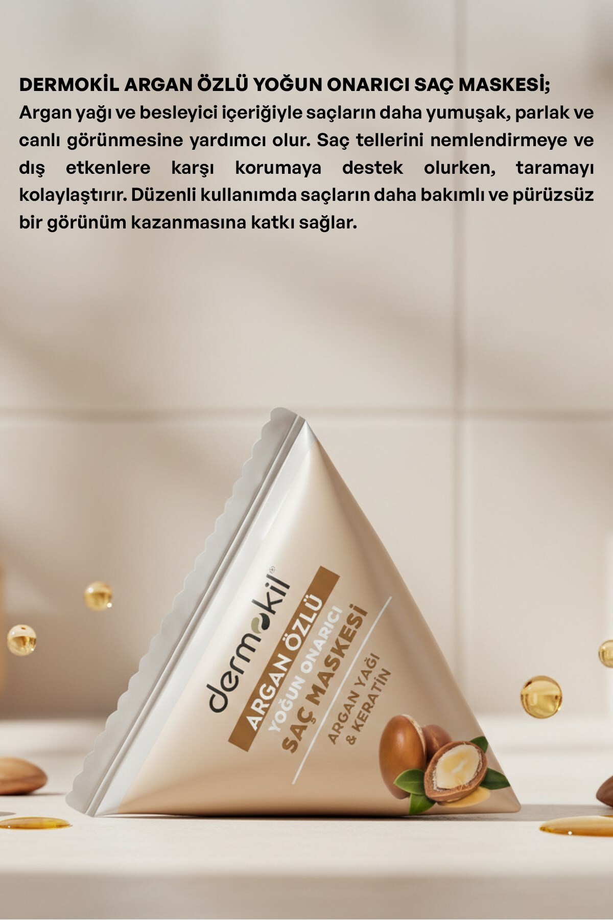 Argan Özlü Yoğun Onarıcı Saç Maskesi 25 ml — 8697916024910 — تصویر 4 از 7