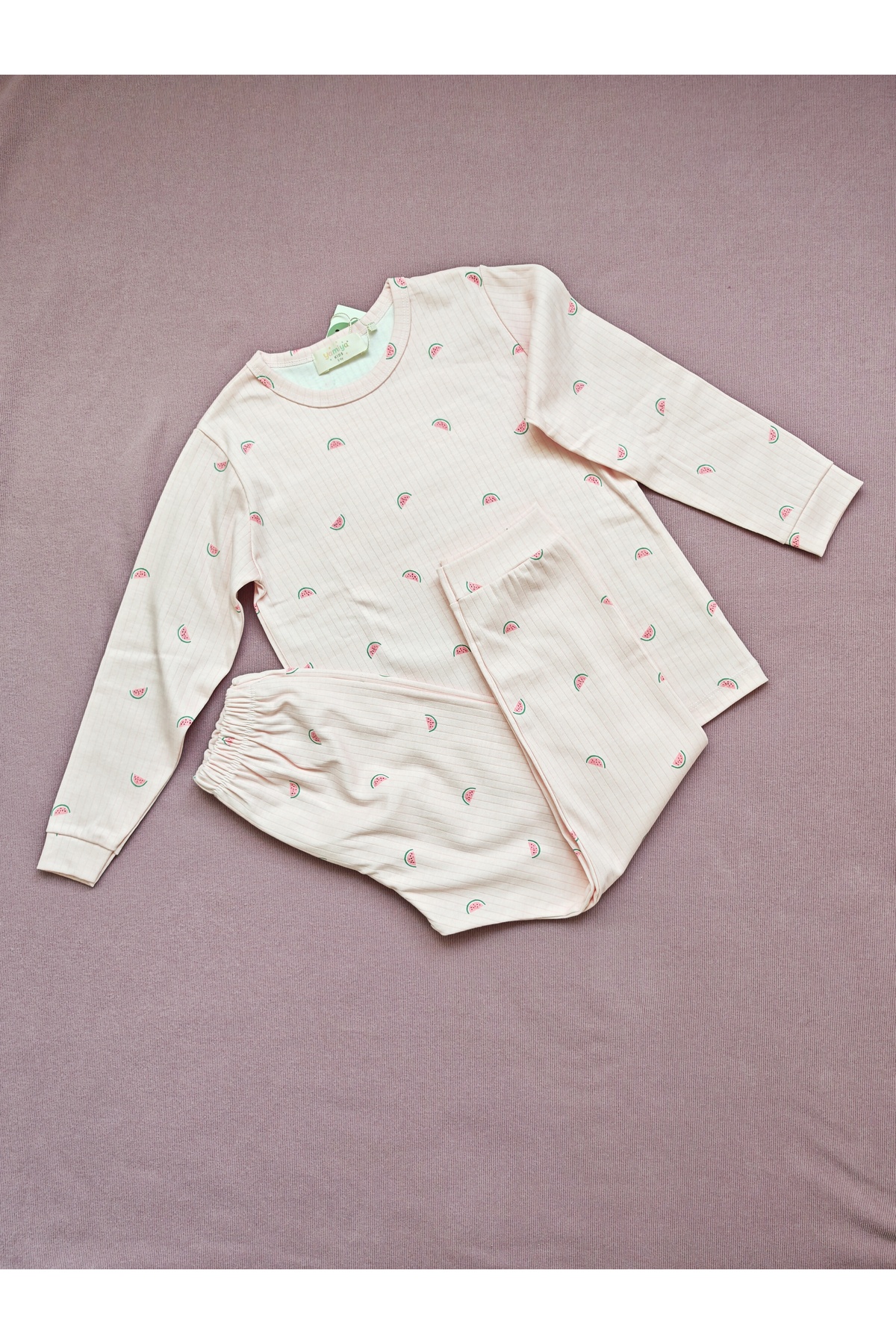 Pijama Pembe Karpuz Desenli - Pembe