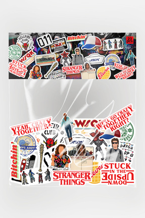 Baprile Stranger Things Sticker Paketi 23 Parça Kaliteli Su Geçirmez Etiket Seti