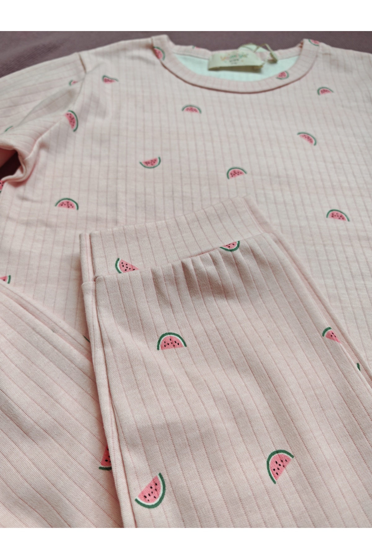 Pijama Pembe Karpuz Desenli - Pembe