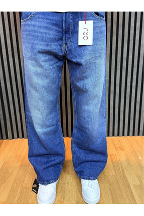 GRJ81 Old School Baggy Fit Kot Pantolon – Mavi Denim