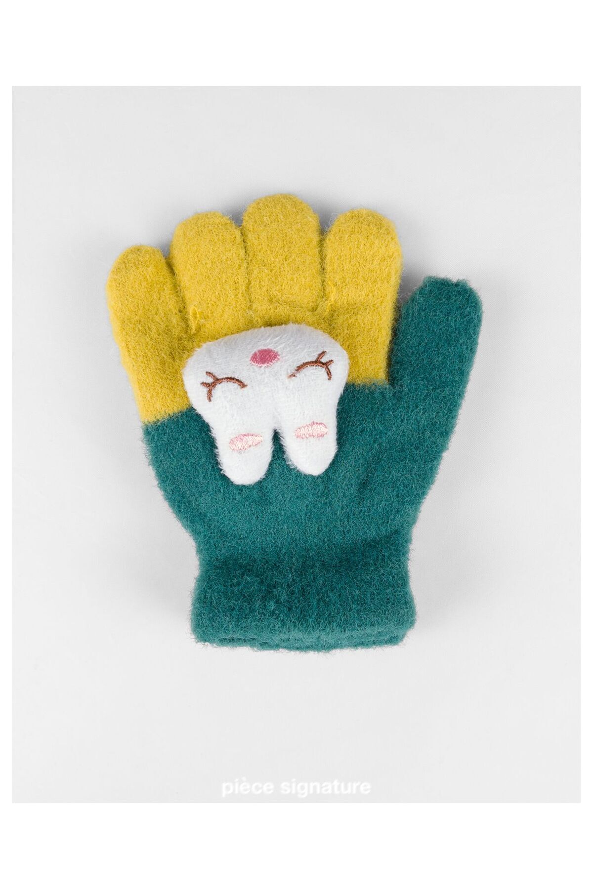 PIECE SIGNATURE Sevimli Tavşan Aksesuarlı Yumoş Çocuk Eldiven ( 1-3 Yaş ) fotoğrafı 3 (önizleme)