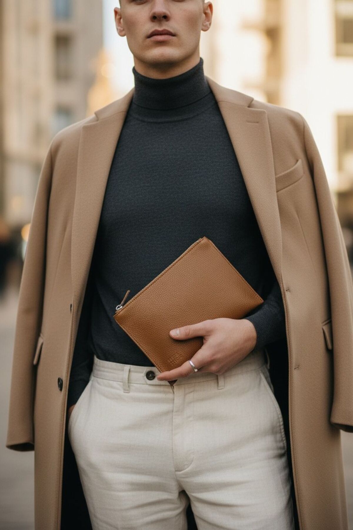PLUSH STUDIO ISTANBUL NOIR CASE Deri Clutch El Çantası | Şık, Minimal & Zamansız Tasarım