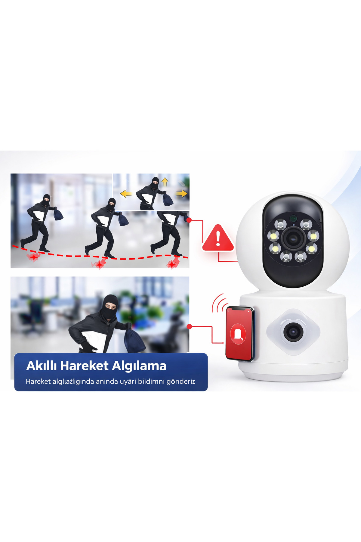 Dimute Shop INT-CMR41 2MP Çift Lens Bebek Kamerası – 2 Yönlü Ses, Mobil Uygulama Destekli Güvenlik Kamerası fotoğrafı 2 (önizleme)