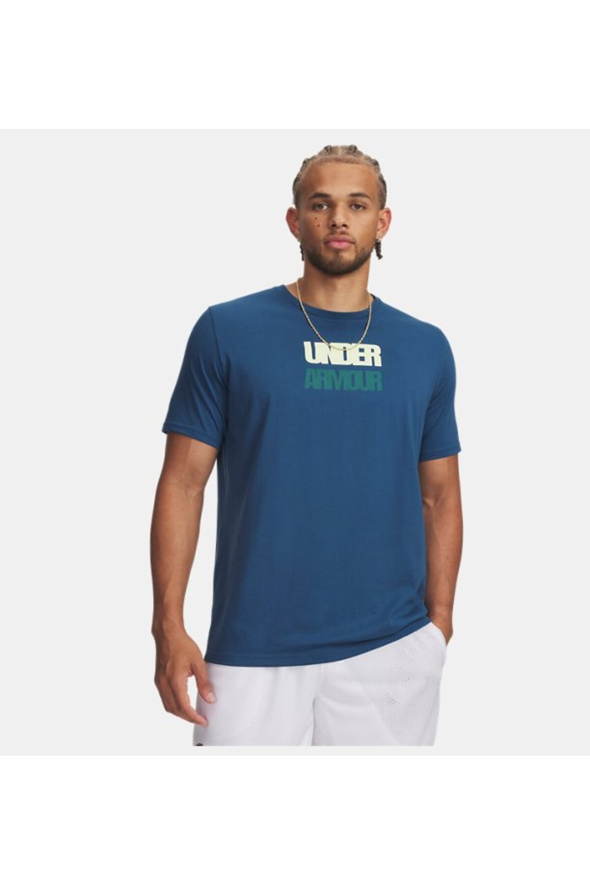 Under Armour Erkek UA Block Logo Kısa Kollu T-Shirt 6009250-498