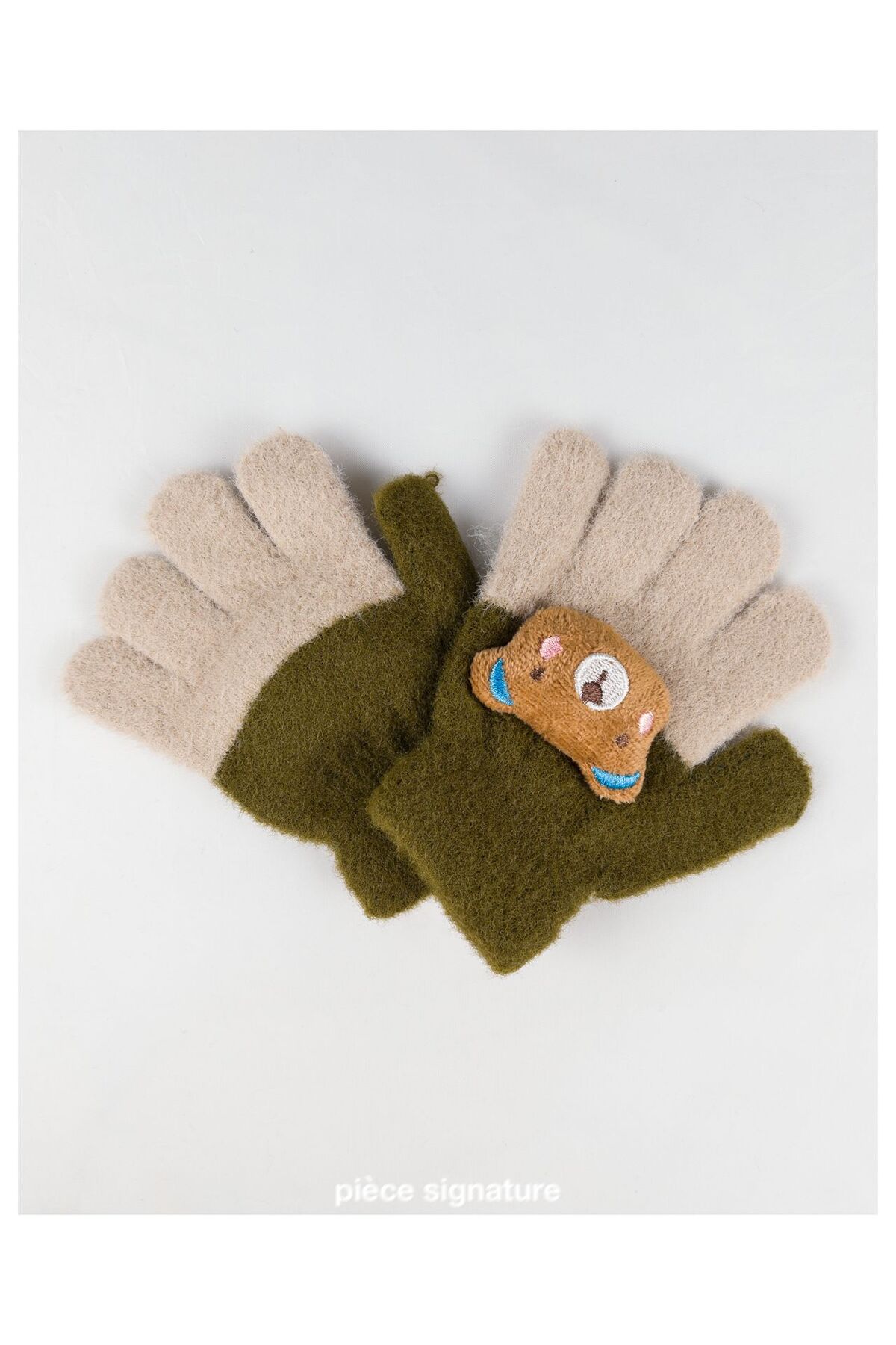 PIECE SIGNATURE Sevimli Ayı Aksesuarlı Yumoş Çocuk Eldiven ( 1-3 Yaş ) fotoğrafı 2 (önizleme)