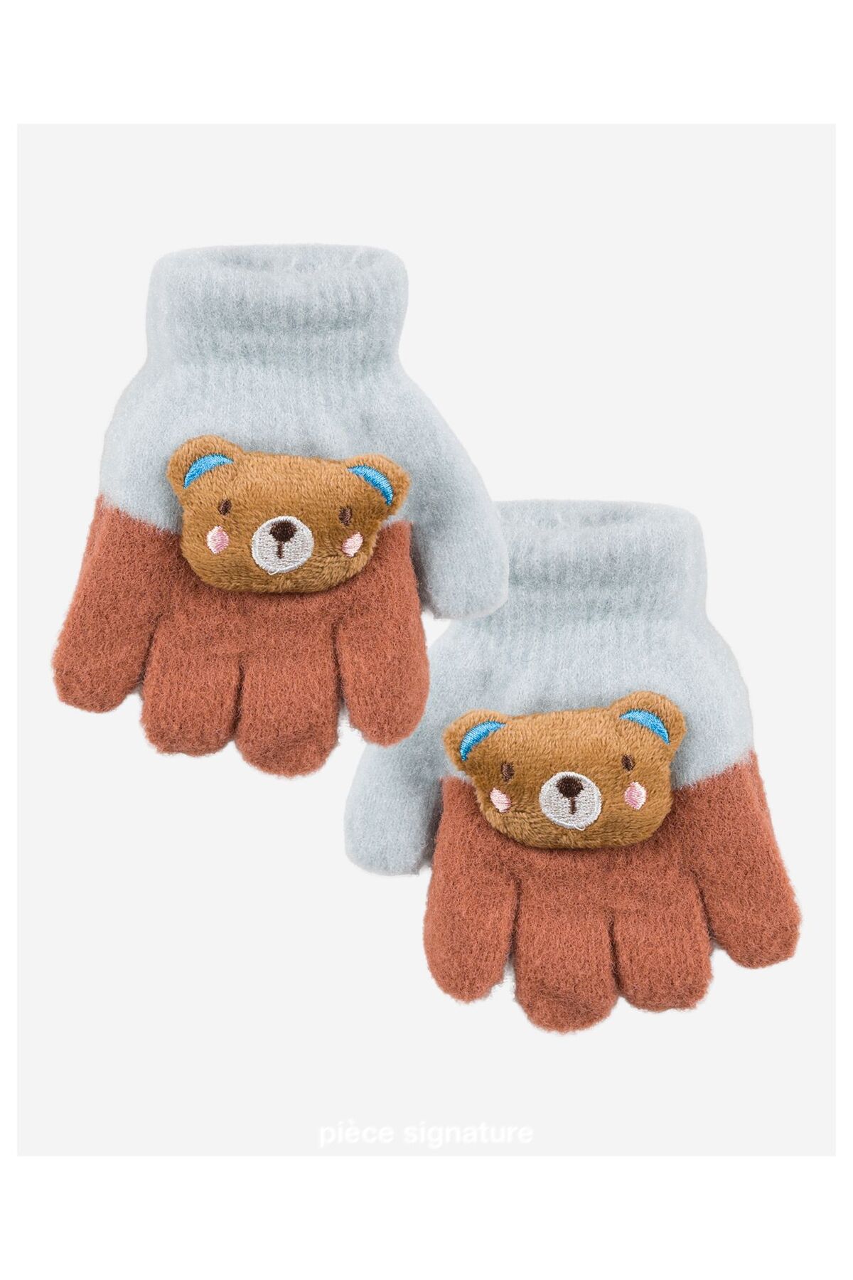 PIECE SIGNATURE Sevimli Ayı Aksesuarlı Yumoş Çocuk Eldiven ( 1-3 Yaş ) fotoğrafı 3 (önizleme)