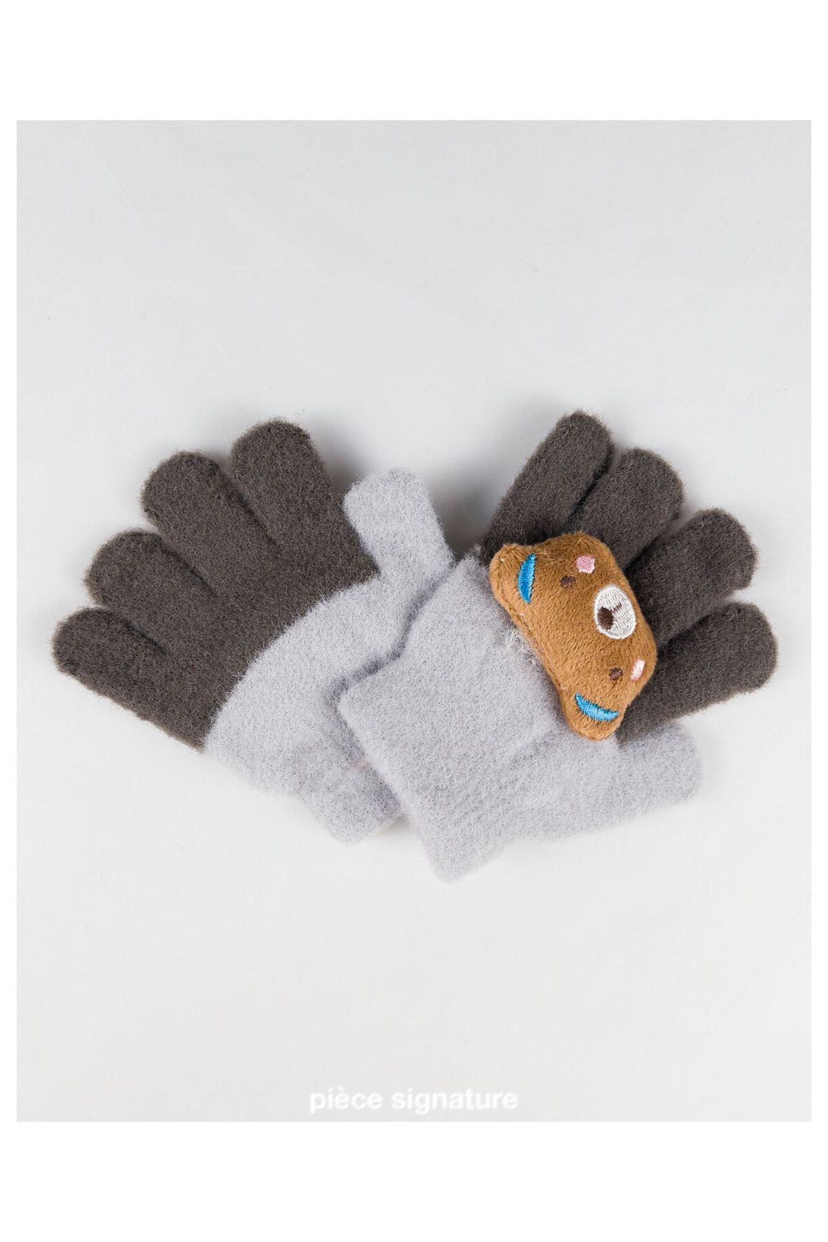 PIECE SIGNATURE Sevimli Ayı Aksesuarlı Yumoş Çocuk Eldiven ( 1-3 Yaş ) fotoğrafı 4 (önizleme)