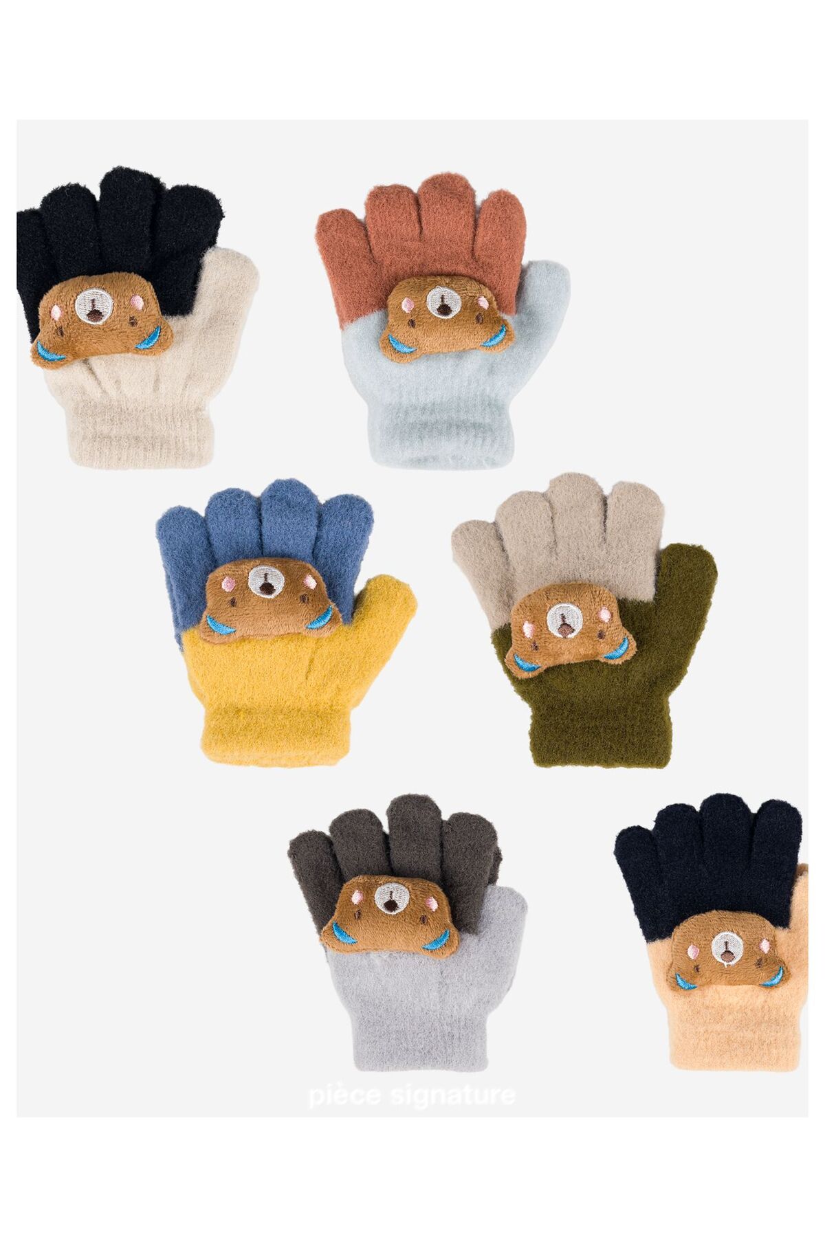 PIECE SIGNATURE Sevimli Ayı Aksesuarlı Yumoş Çocuk Eldiven ( 1-3 Yaş ) fotoğrafı 6 (önizleme)