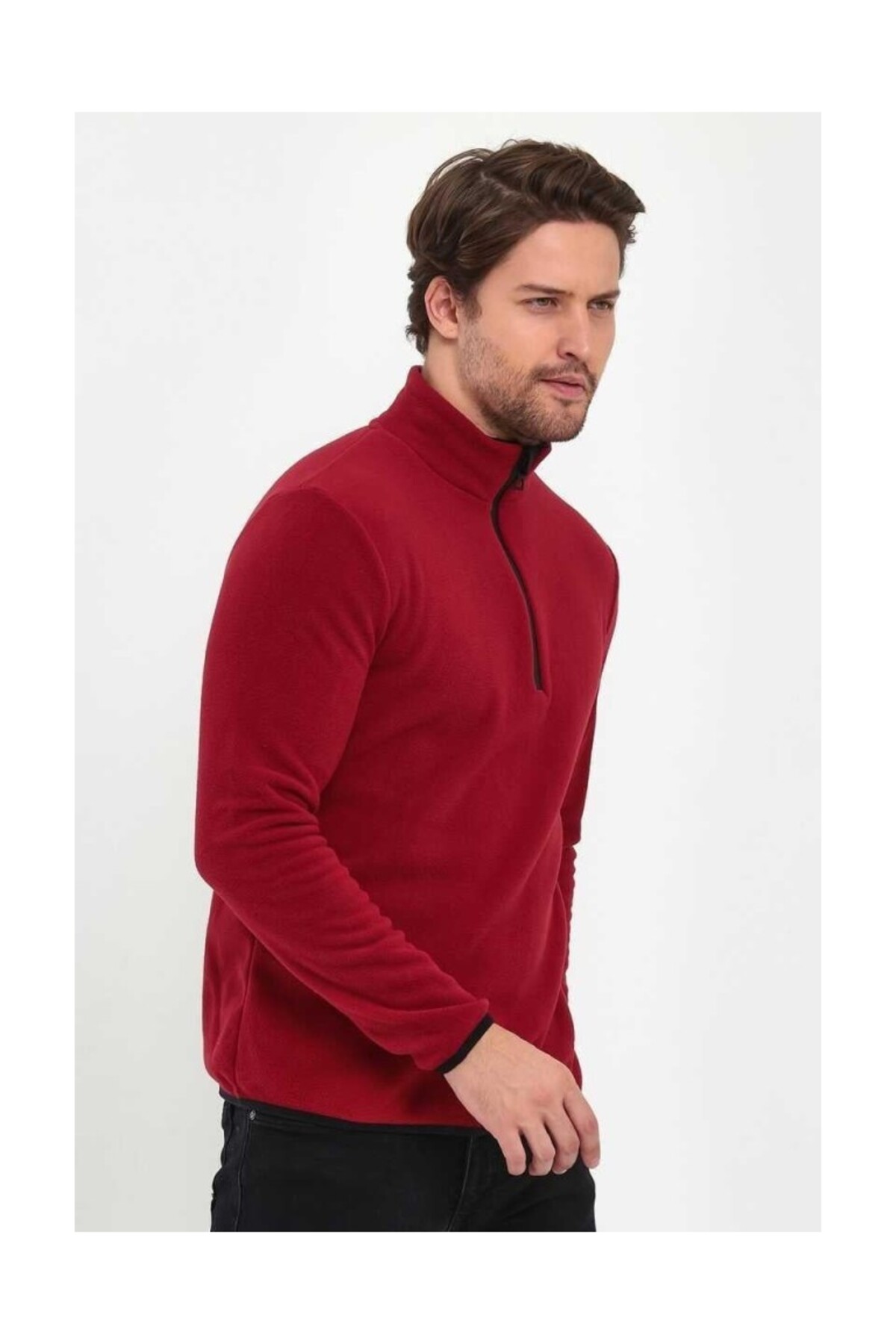 Yarım Fermuarlı Polar 2312002 - Bordo — قرمز 2312002-KIRMIZI — تصویر 2 از 4