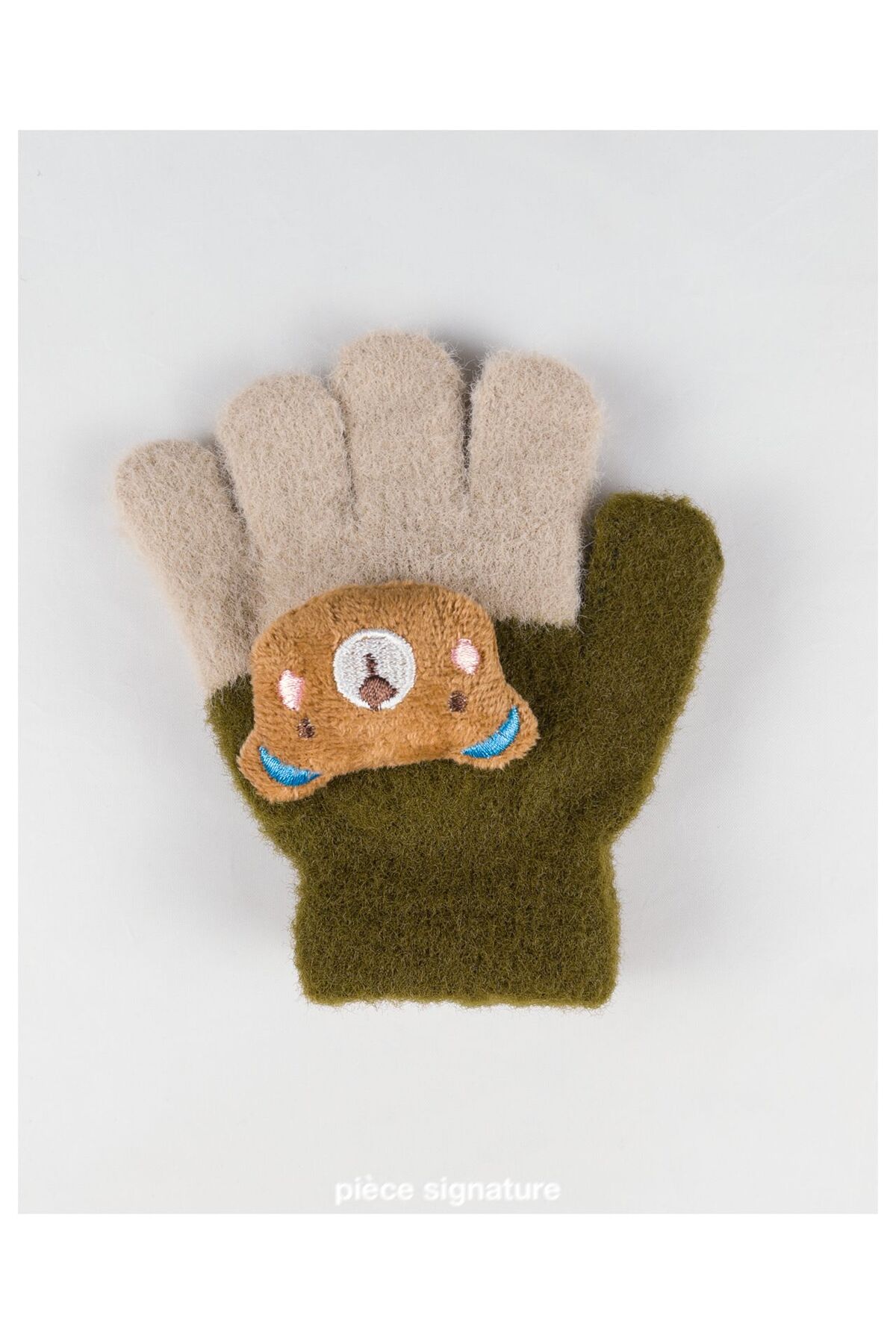 PIECE SIGNATURE Sevimli Ayı Aksesuarlı Yumoş Çocuk Eldiven ( 1-3 Yaş ) fotoğrafı 4 (önizleme)