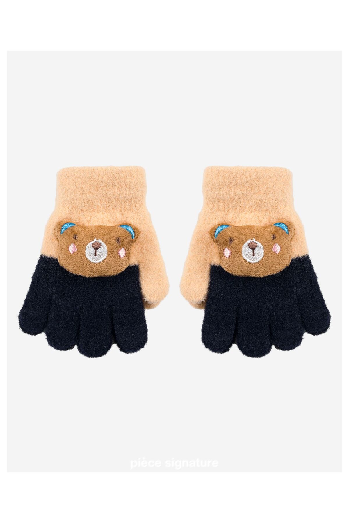 PIECE SIGNATURE Sevimli Ayı Aksesuarlı Yumoş Çocuk Eldiven ( 1-3 Yaş ) fotoğrafı 4 (önizleme)