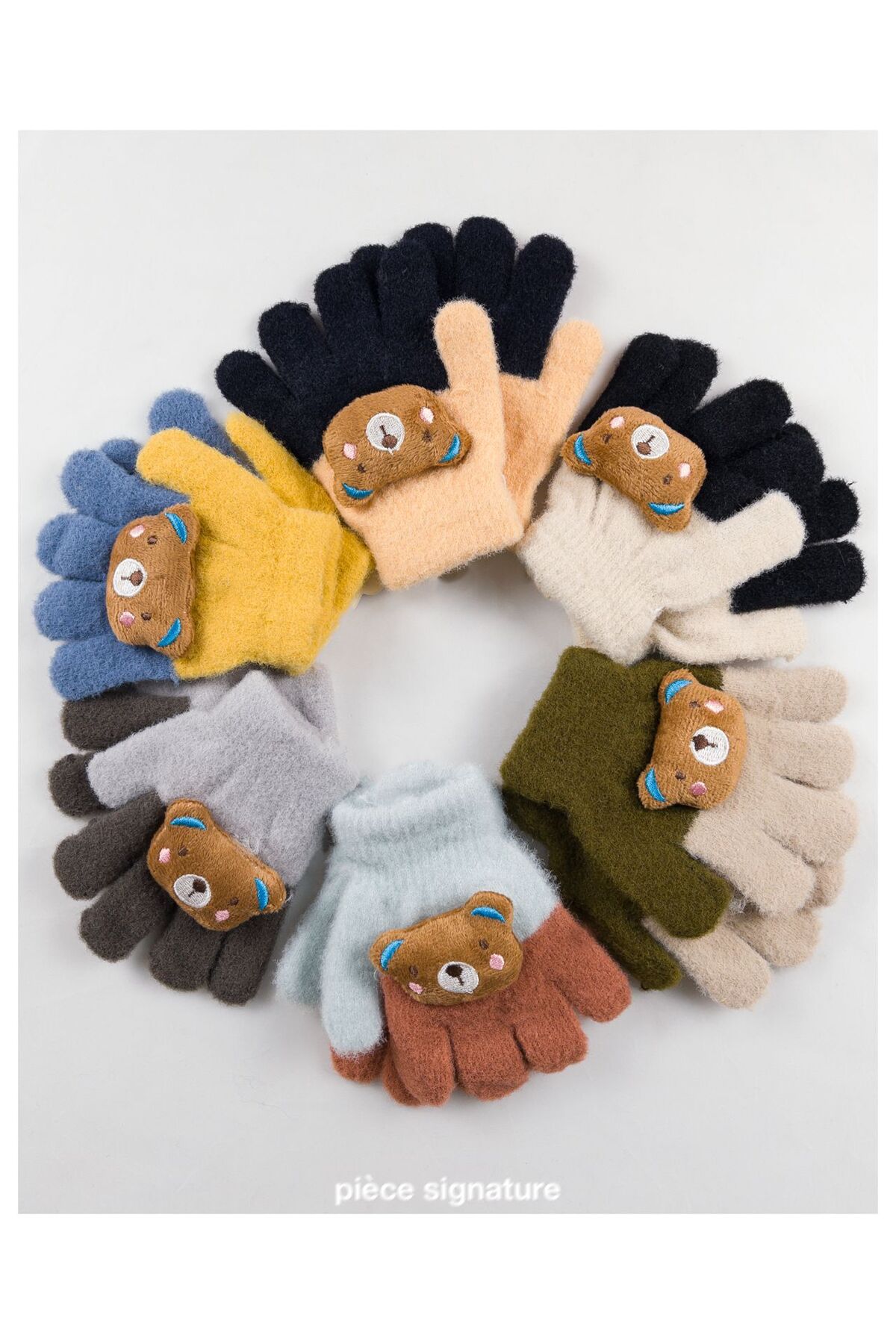 PIECE SIGNATURE Sevimli Ayı Aksesuarlı Yumoş Çocuk Eldiven ( 1-3 Yaş ) fotoğrafı 5 (önizleme)