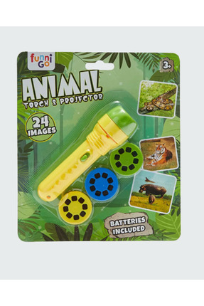 FUNNIGO 24 Resimli Projeksiyonlu Vahşi Hayvanlar Eğitici El Feneri Projektör ...
