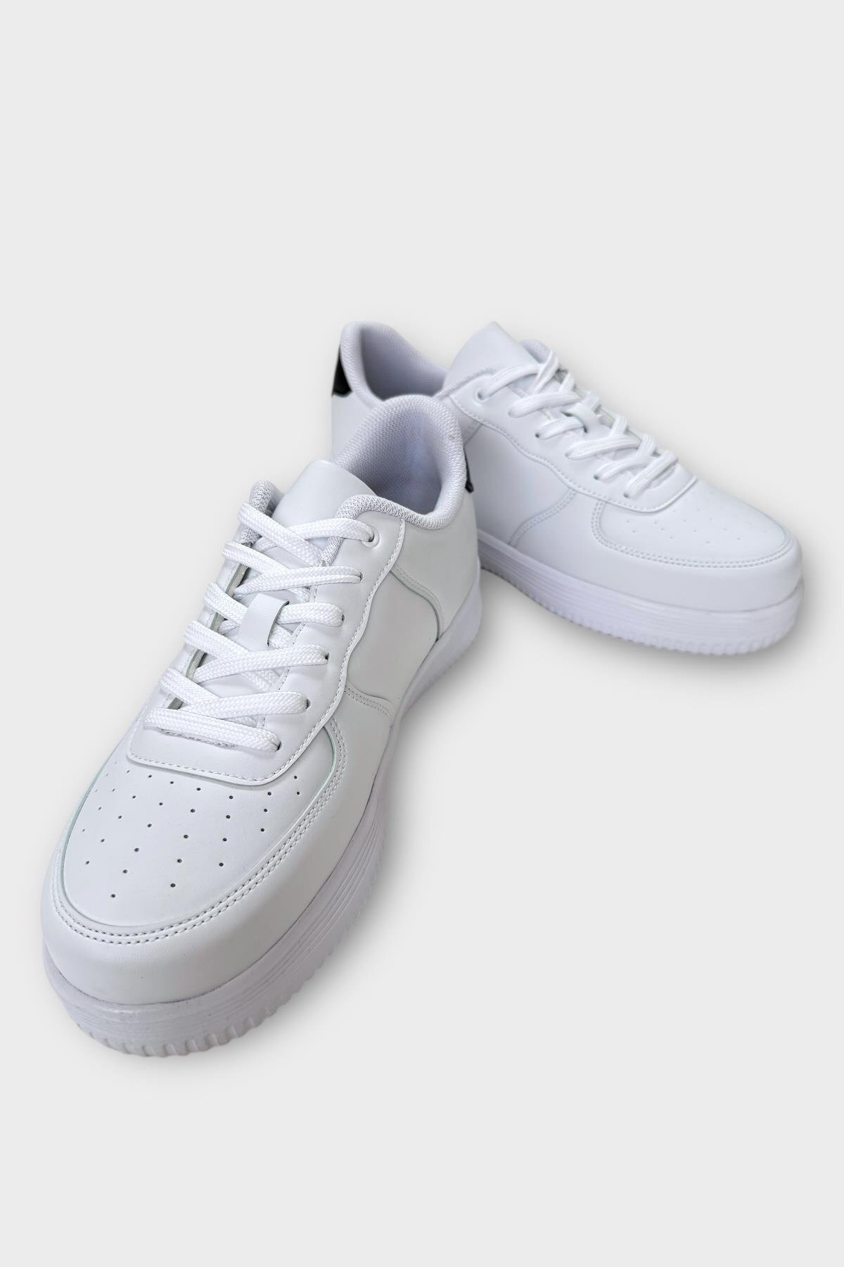 Liger Unisex AirForce Spor Sneaker Ayakkabı BEYAZ - SİYAH görsel 3