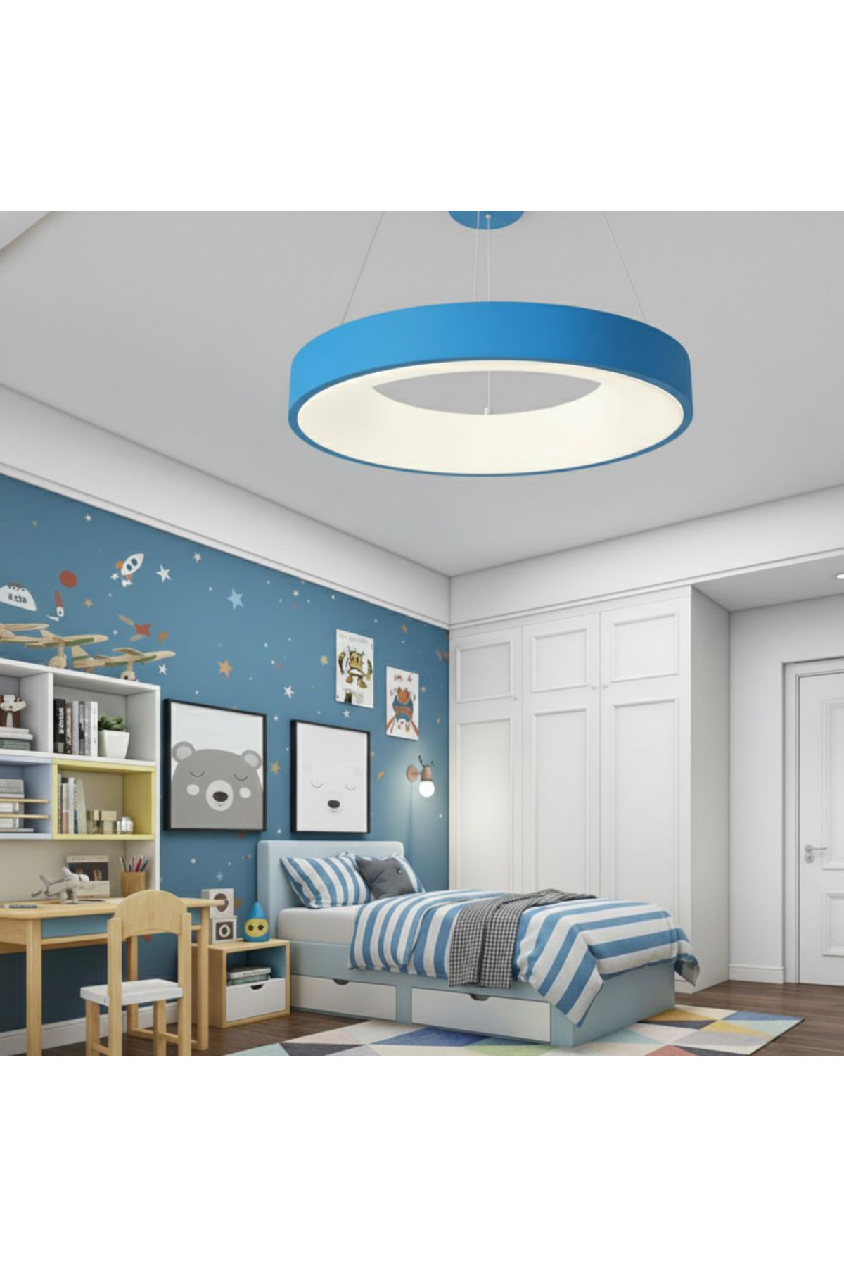Vonalight Desıng Project 3 Işık Renkli, 40 cm çocuk odası, yatak