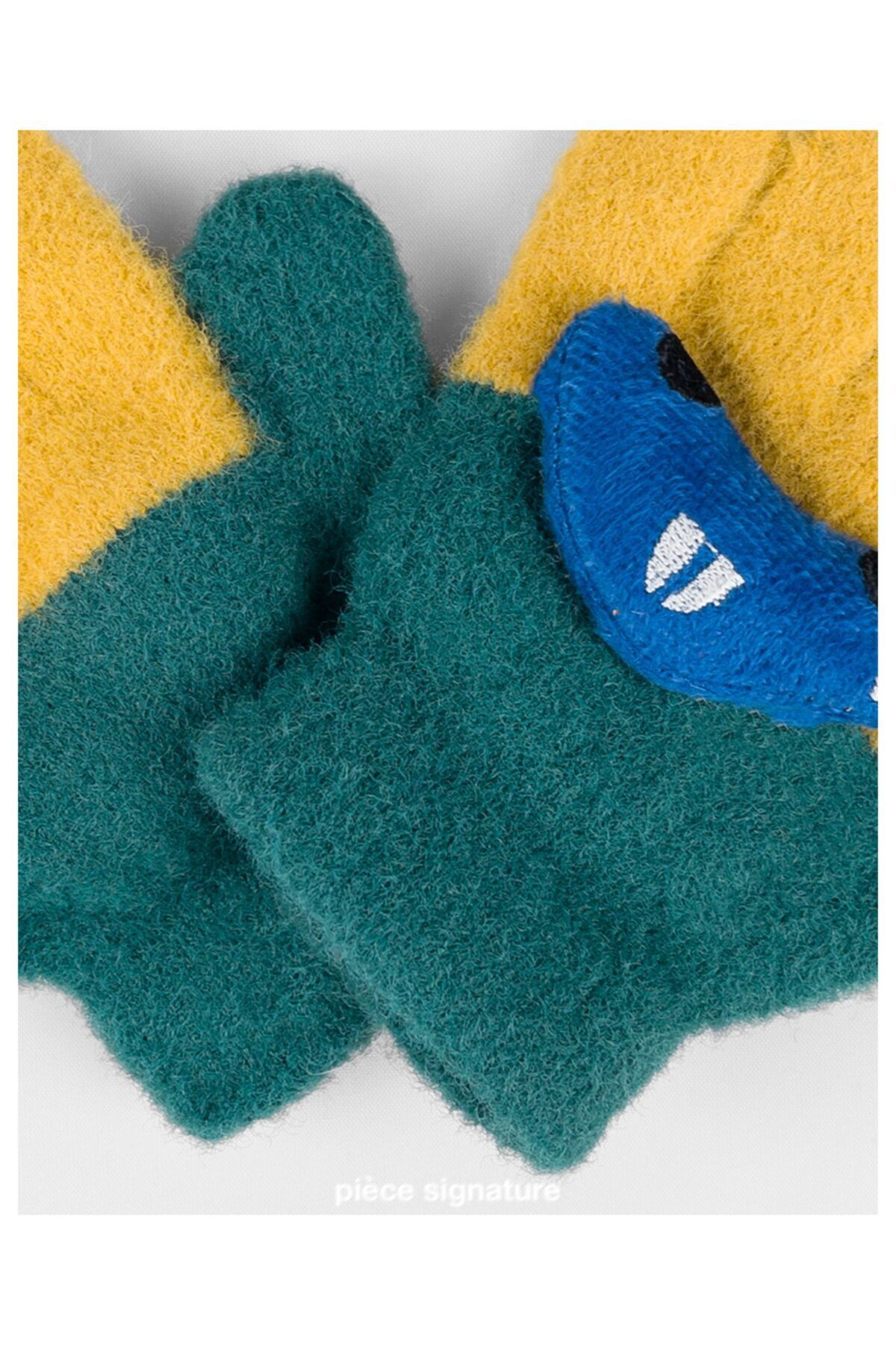 PIECE SIGNATURE Sevimli Değişik Aksesuarlı Yumoş Çocuk Eldiven ( 1-3 Yaş ) fotoğrafı 3 (önizleme)