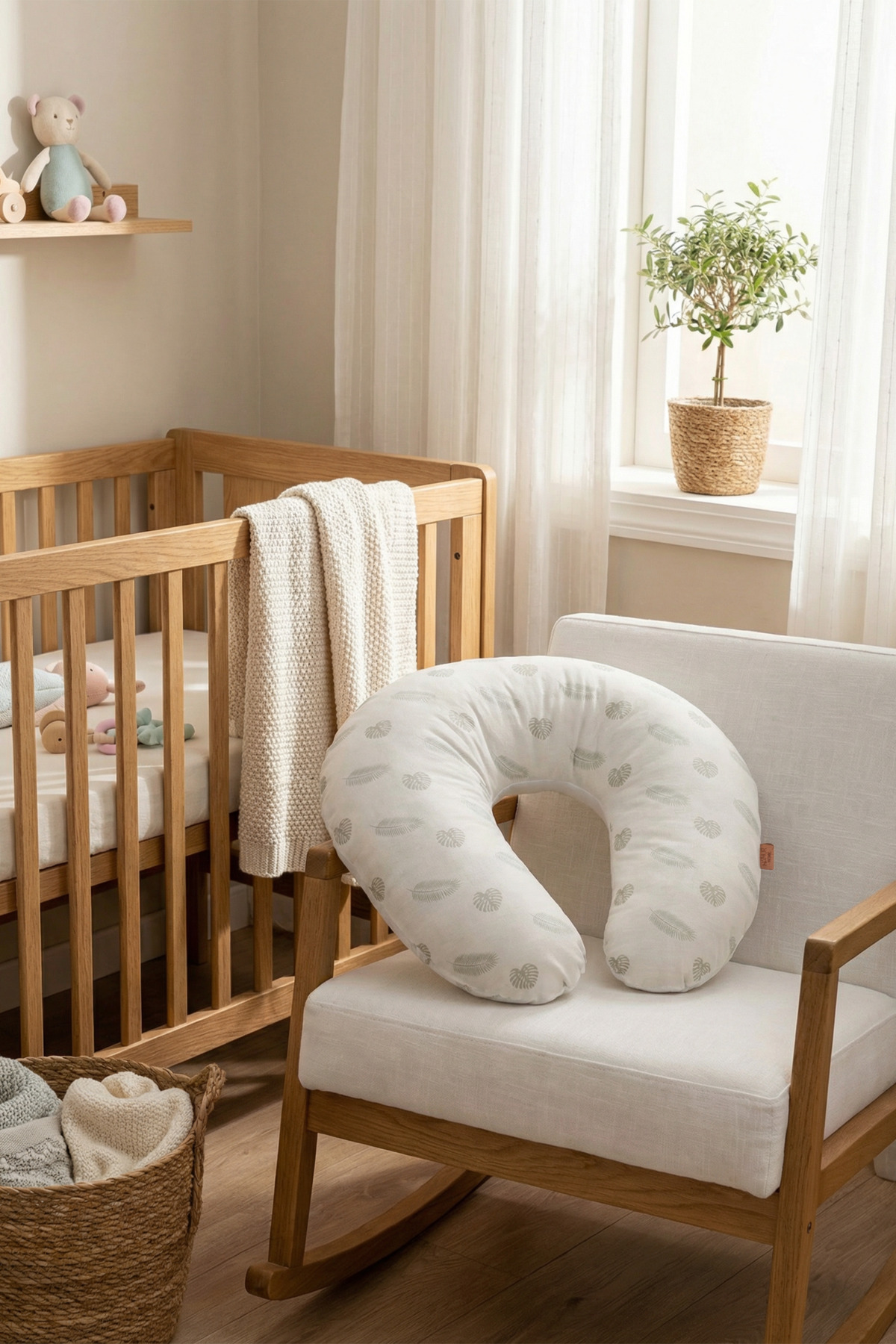 HAMUR Yenidoğan Çift Taraflı Hamile Anne Bebek Emzirme Yastığı Yıkanabilir Kılıf Destekli Minder Melis fotoğrafı 4 (önizleme)