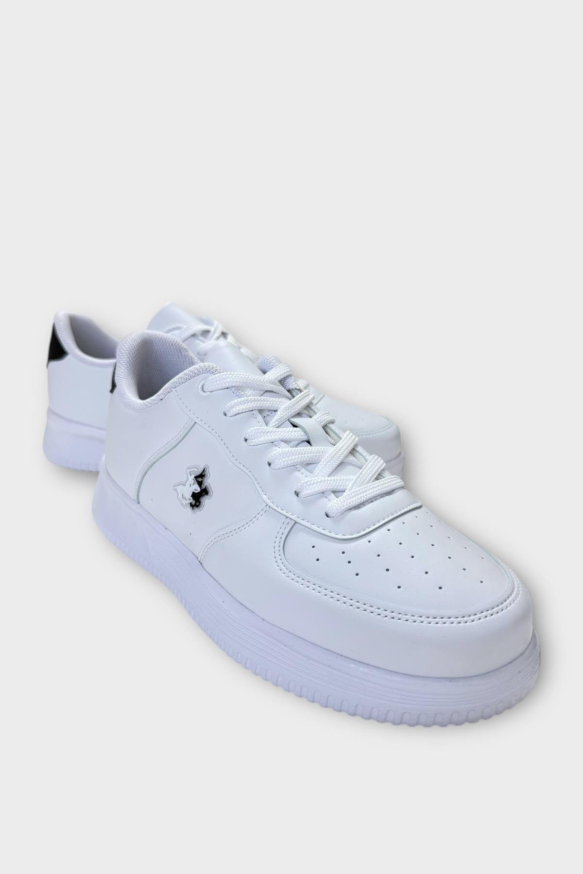 Liger Unisex AirForce Spor Sneaker Ayakkabı BEYAZ - SİYAH görsel 2