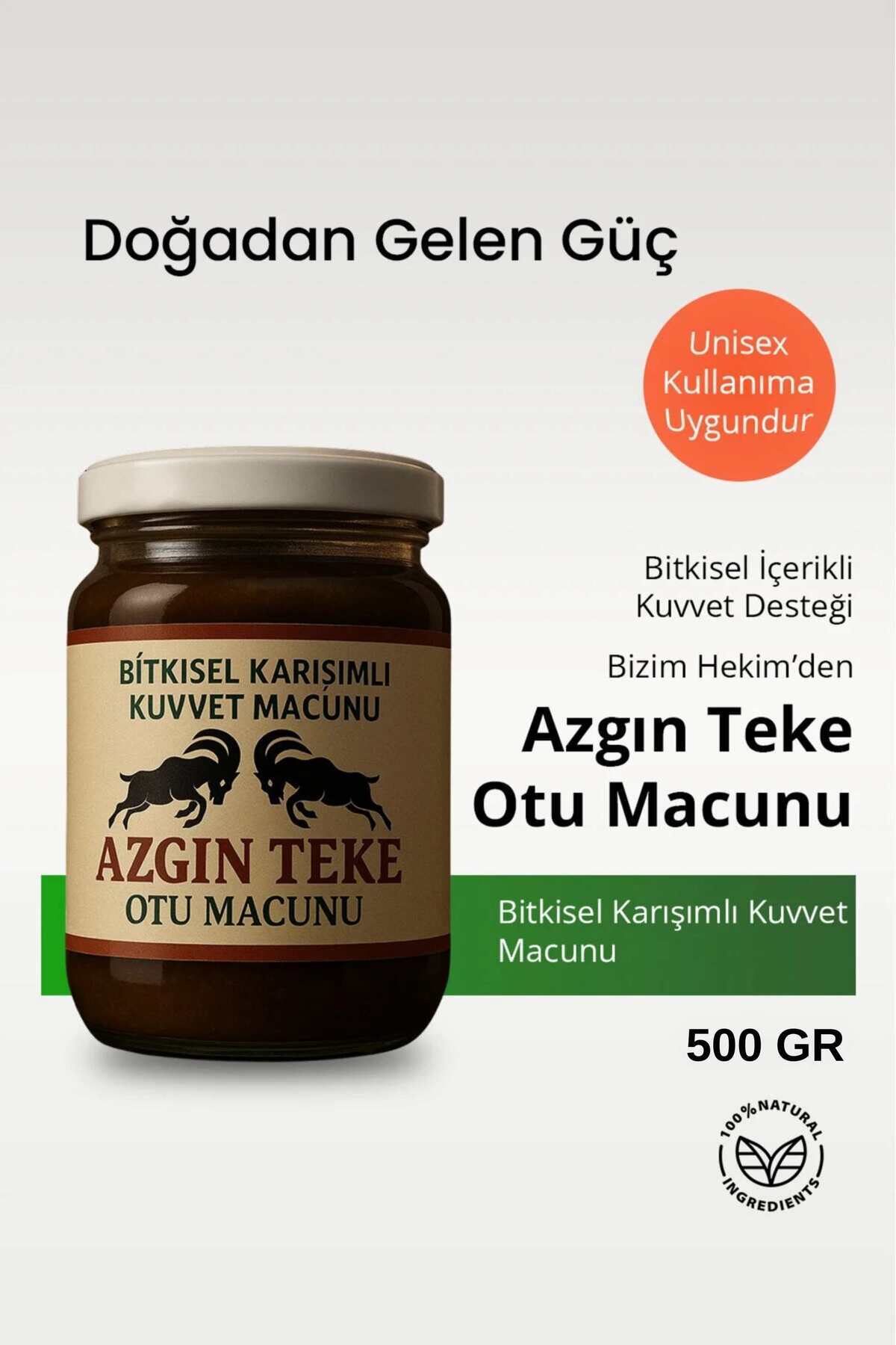 BİZİMHEKİM ŞİFA EVİ Ginsengli Bitkisel Macun 500 g | Unisex Doğal